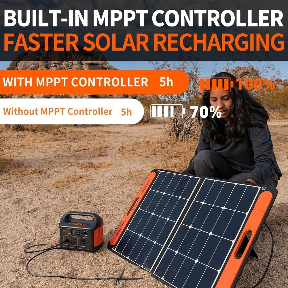 Portable Power Station 290Wh Backup Lithium Battery, 110V AC Outlet, Solar Gener4