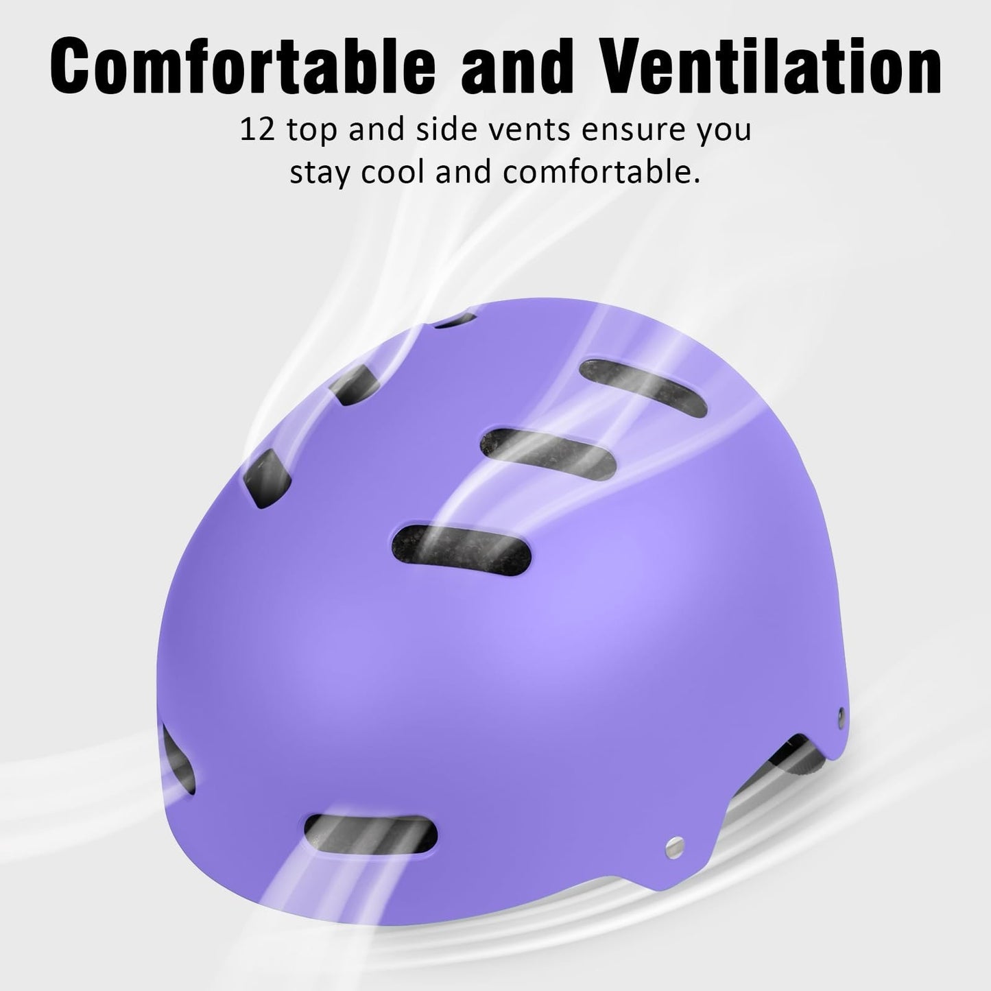 Multi-Sport Helmet for Skateboard, Bike, Scooter - Adjustable, Lightweight, Vent5