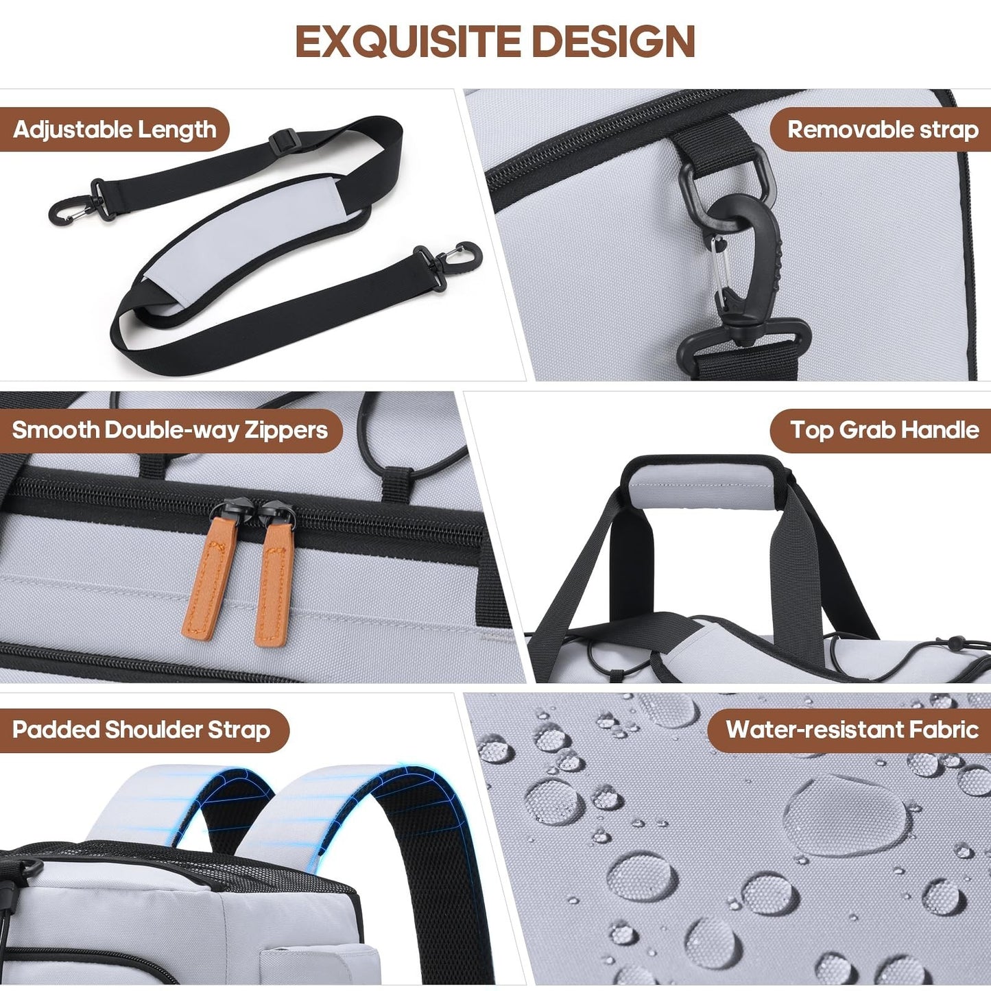 Versatile 3-in-1 Gym Bag with Shoe & Laptop Compartment, Anti-Theft Duffle Backp8