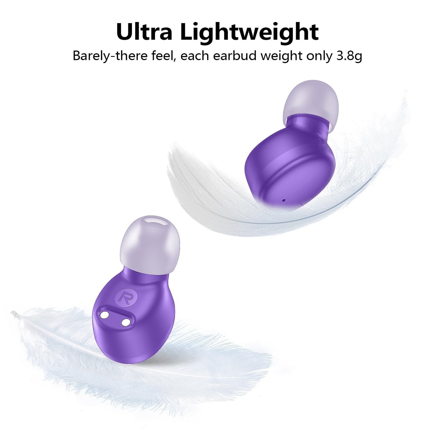 Wireless Earbuds Bluetooth 5.3   Lightweight In Ear Headphones, Premium Sound, B5