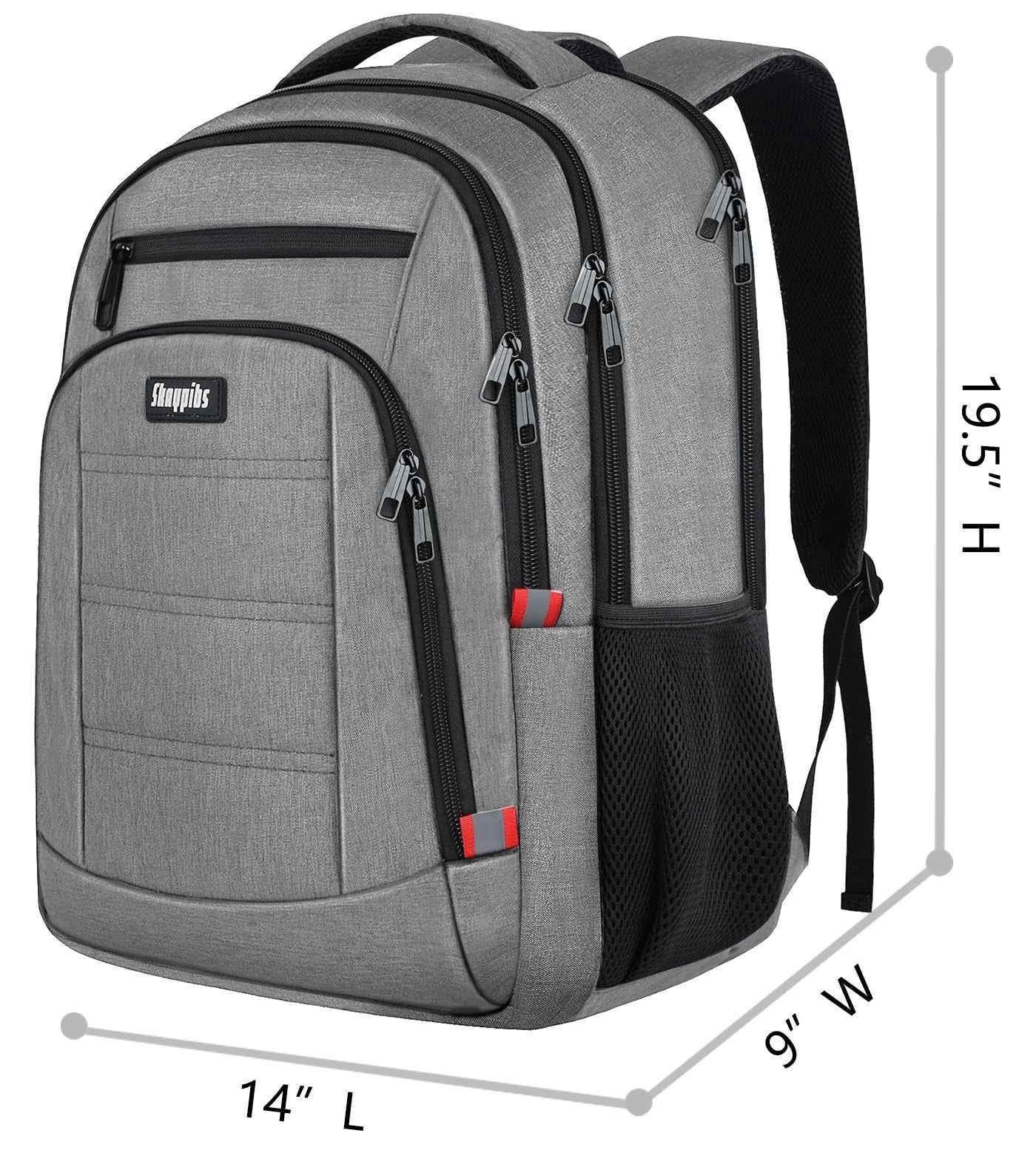 Water Resistant Laptop Backpack for Men & Women, 17.3" College Bookbag, Sturdy T4