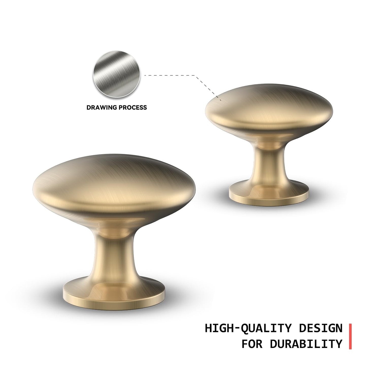 12 Pack Champagne Bronze Round Zinc Alloy Cabinet Knobs | Rust Resistant, Smooth4