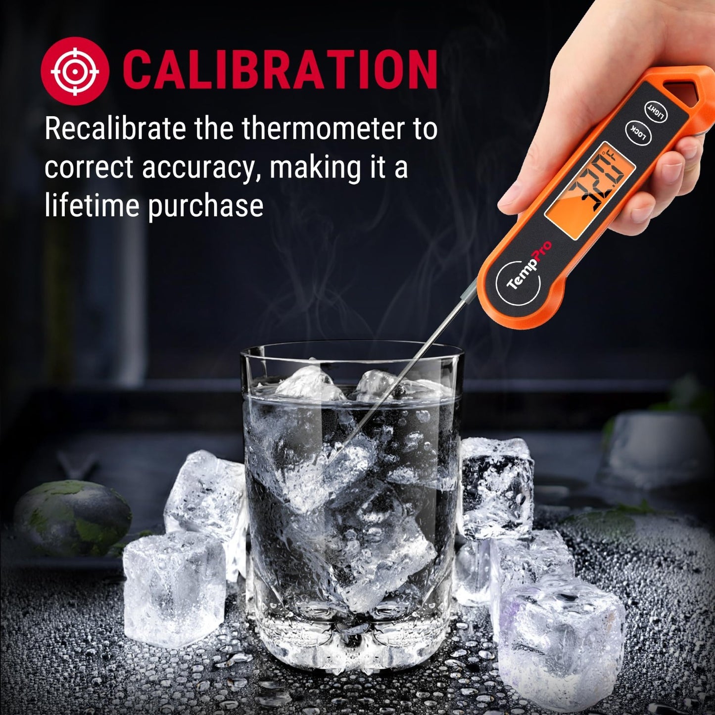 Instant Read Digital Meat Thermometer | 1 Sec Cooking Thermometer for BBQ, Fryin7