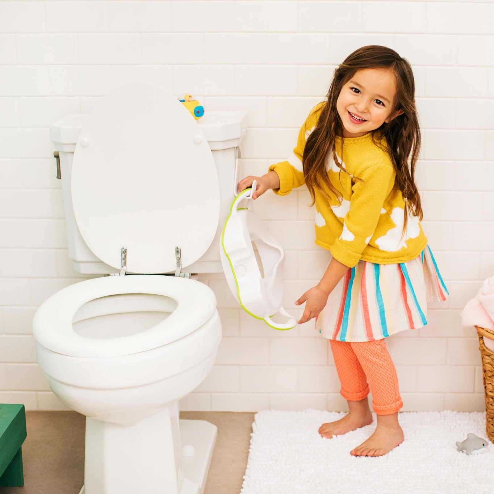 Sturdy Potty Training Seat for Kids   Comfortable, Easy to Clean, Green Color4