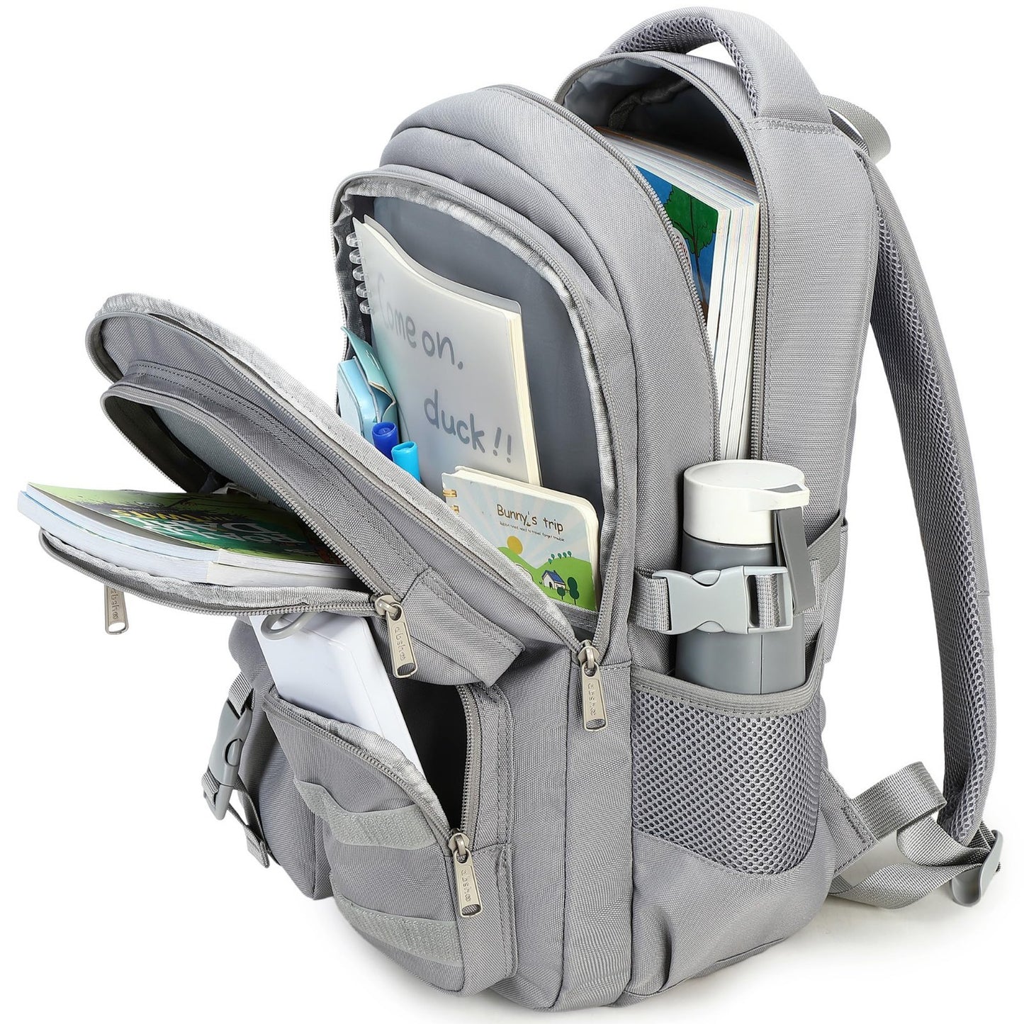 Large Heavy Duty Backpack for School & College   Multi Pocket Travel Bookbag4