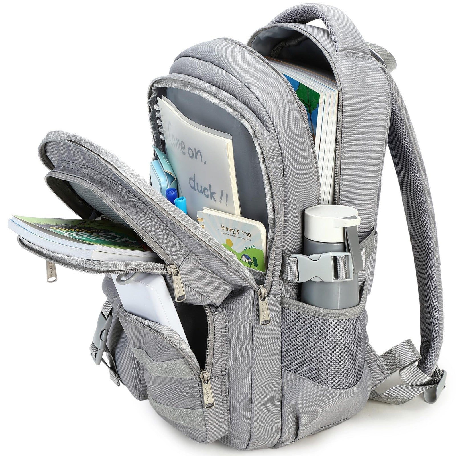 Large Heavy Duty Backpack for School & College   Multi Pocket Travel Bookbag4