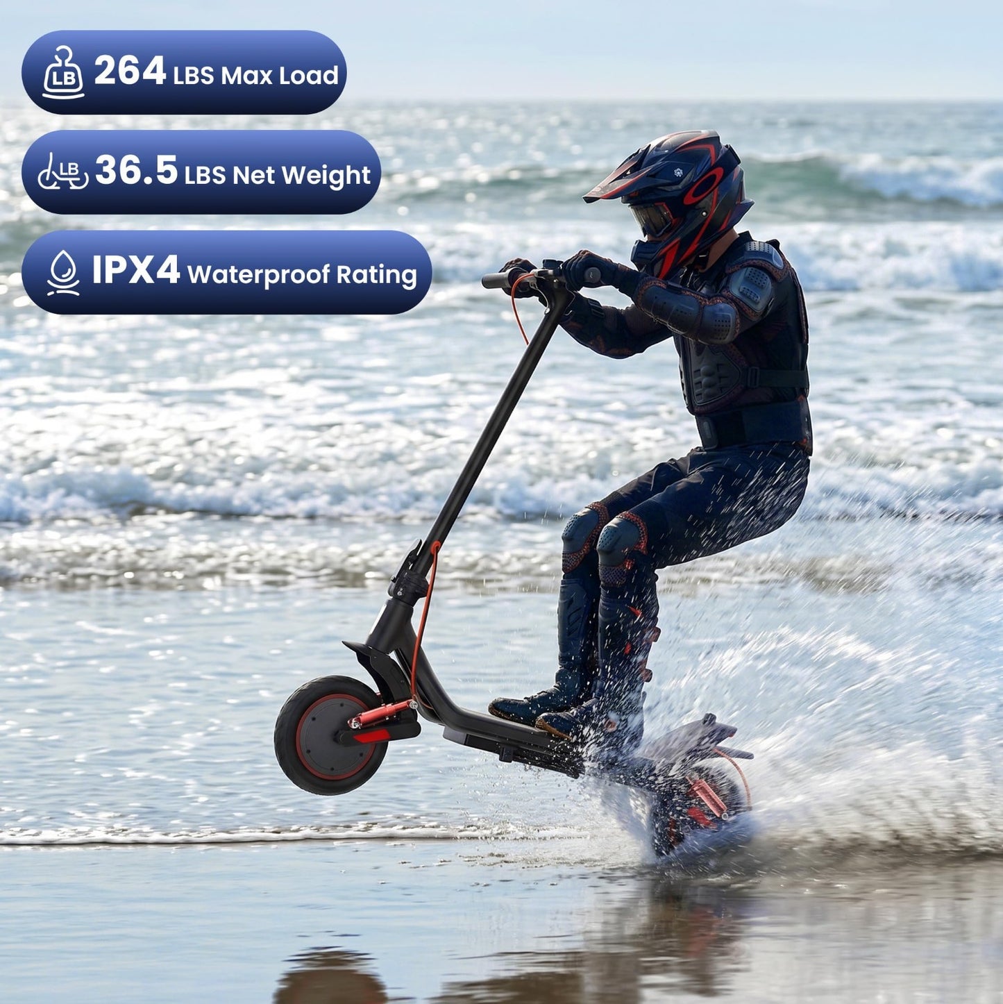 High-Power Electric Scooter for Adults & Teens, 1200W/1000W/500W Motor, 10"/8.5"5