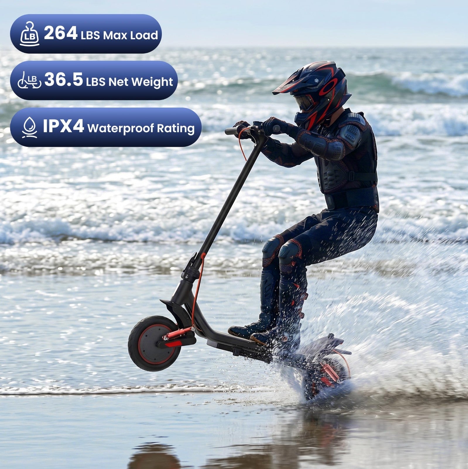 High-Power Electric Scooter for Adults & Teens, 1200W/1000W/500W Motor, 10"/8.5"5