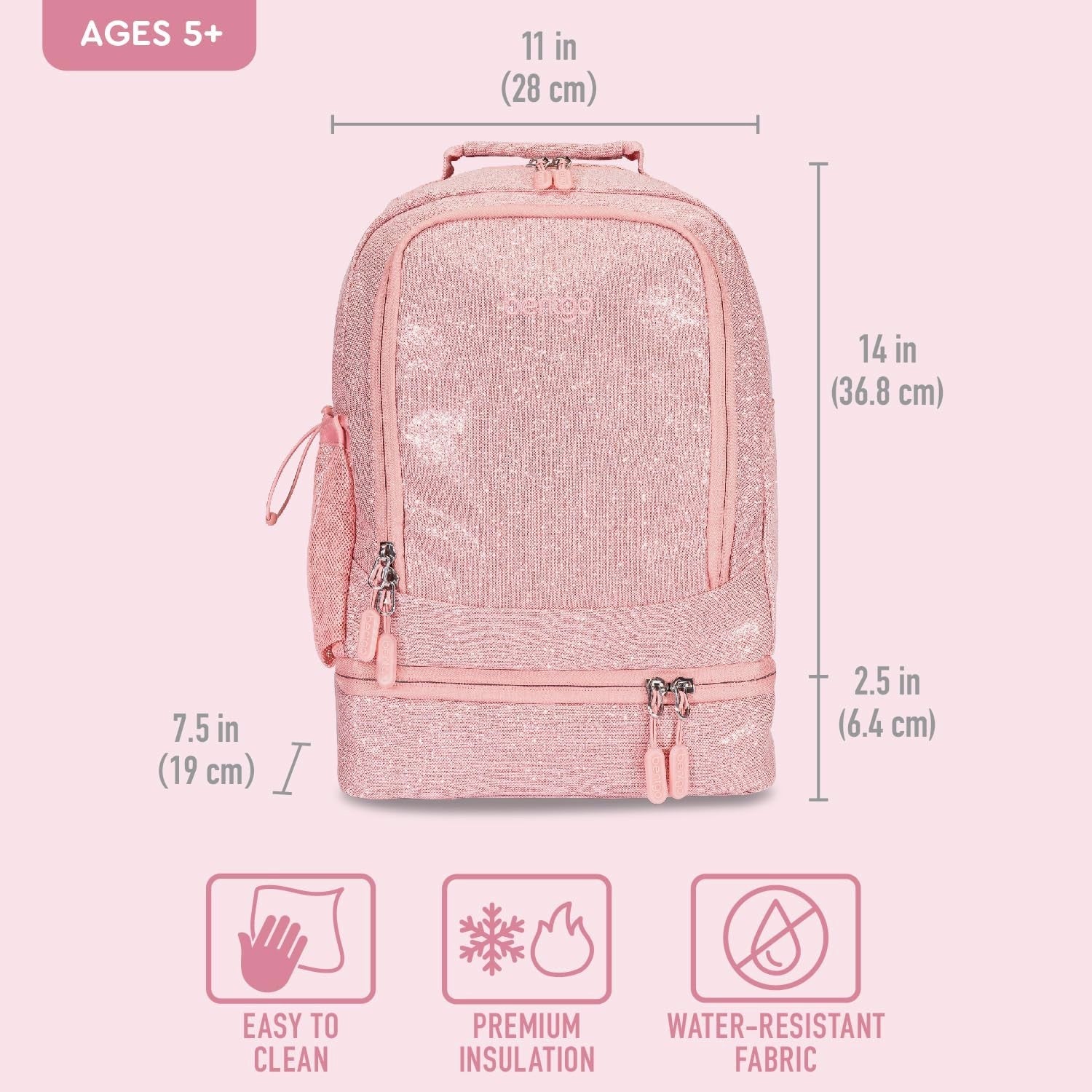 Kids 2 in 1 Backpack & Insulated Lunch Bag   Padded Straps, Durable & Stylish4
