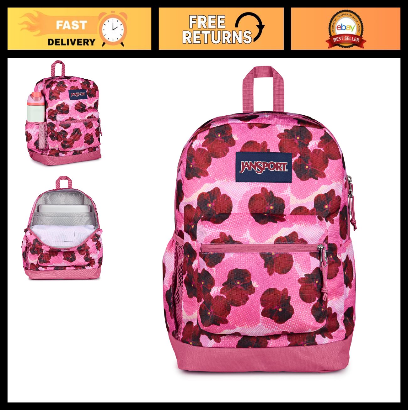 26L Cross Town Plus Backpack   Stylish, Durable, Lightweight, Perfect for School0