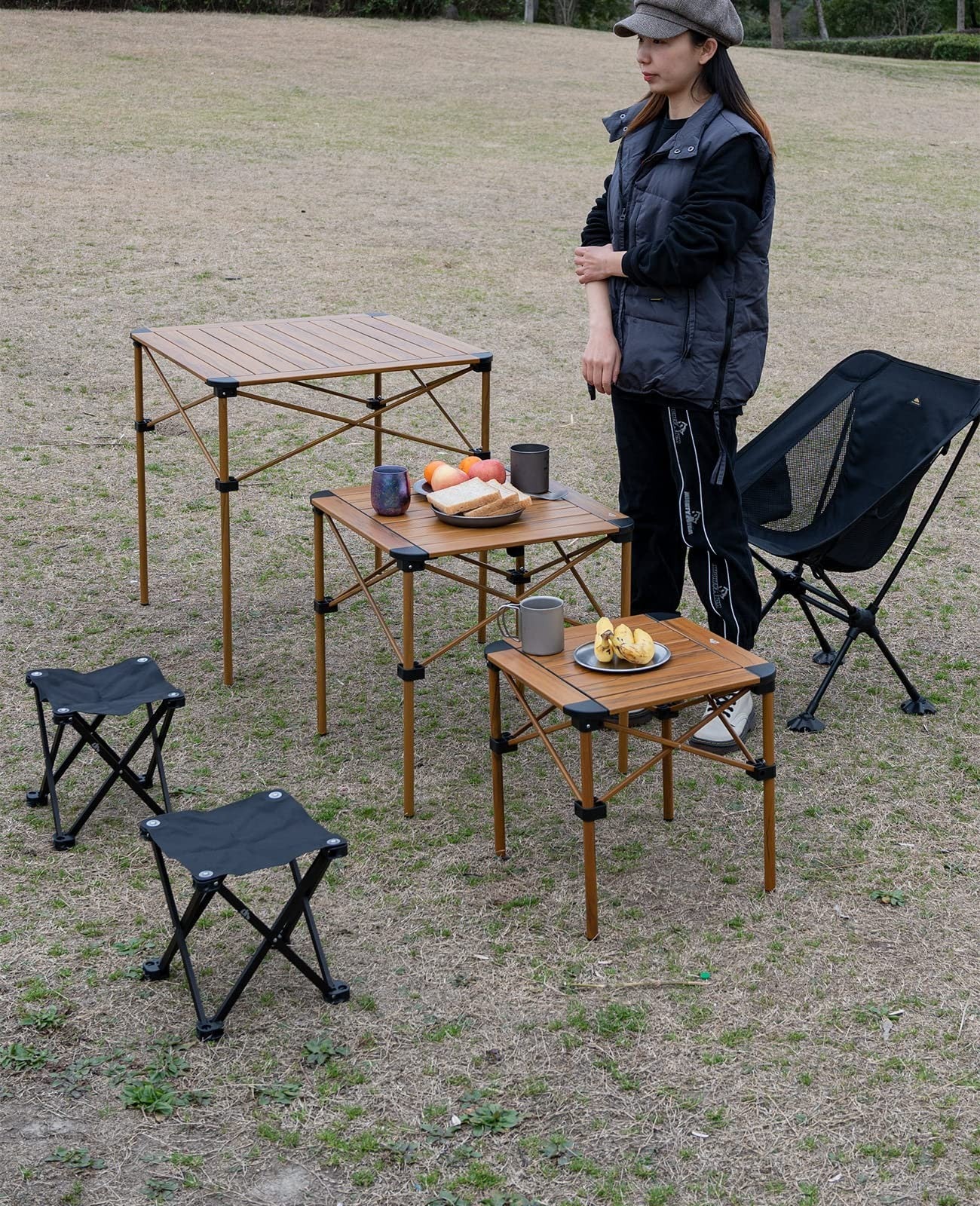 Lightweight Folding Square Table with Carry Bag - Portable for Camping, BBQ, Pic7