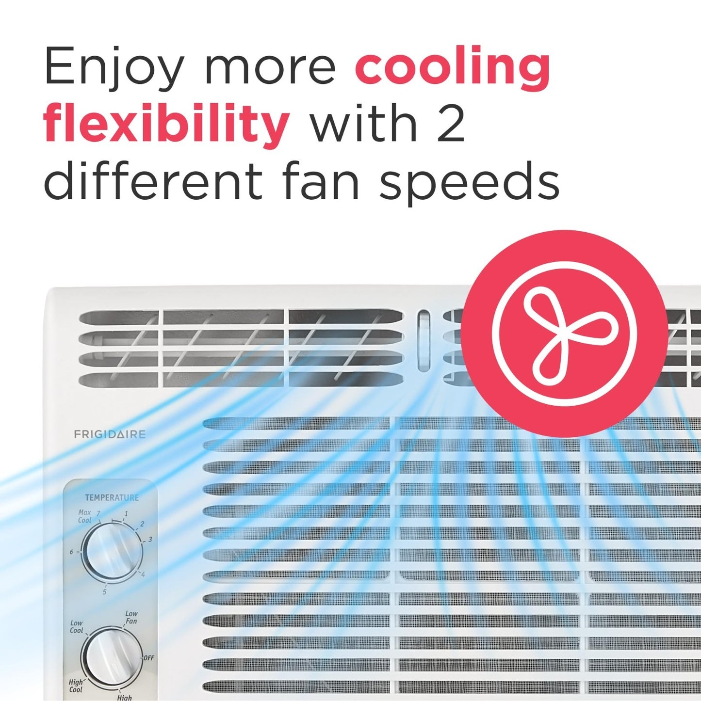 5,000 BTU Window Air Conditioner - Cools 150 Sq. Ft., Quiet, 2 Fan Speeds, Auto6