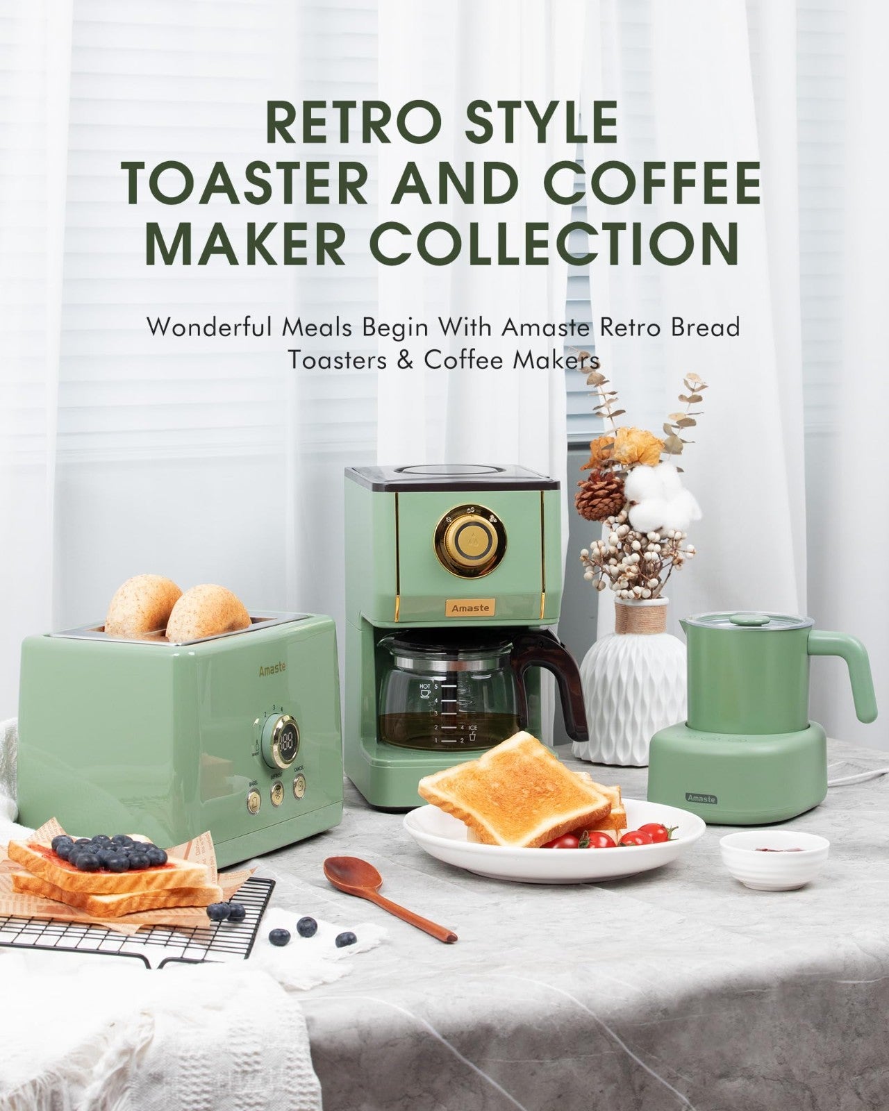 Retro 2 Slice Toaster with LED Display, Extra Wide Slots, 6 Shade Settings, Bage4