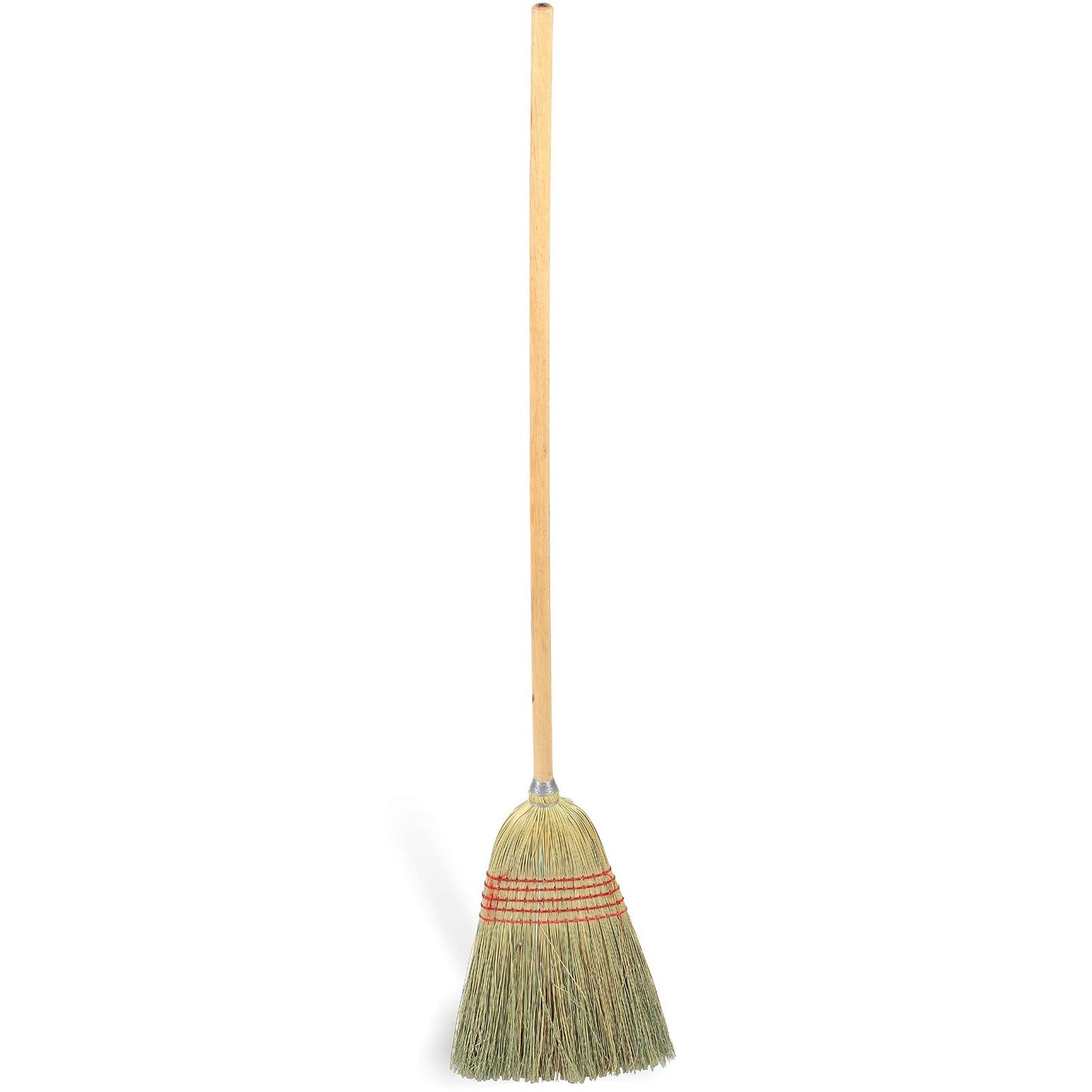 10" Standard Corn Broom with Natural Wood Handle - Heavy Duty Cleaning Tool2
