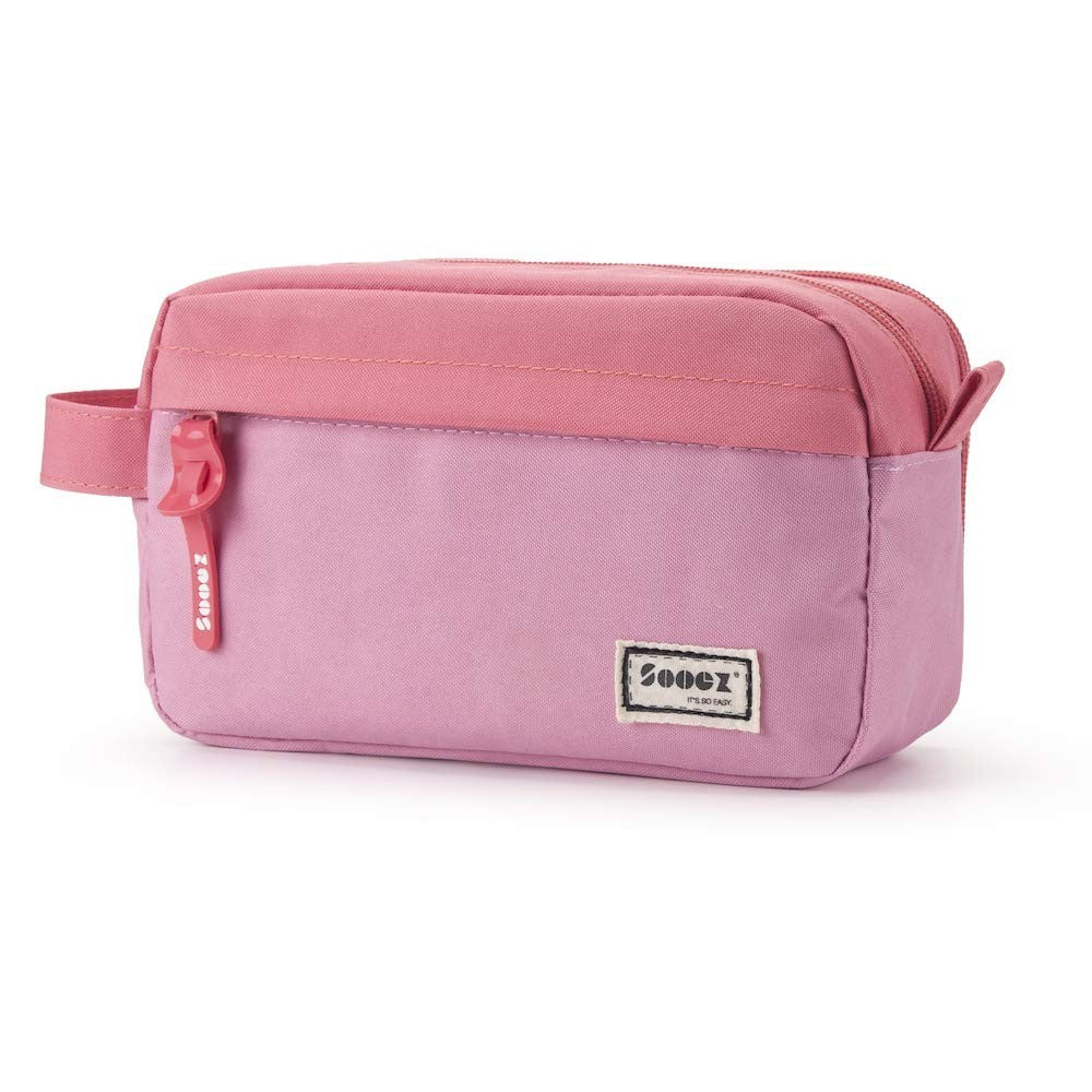 High Capacity Pencil Case Organizer   Big Pouch with Easy Grip Handle, Pink1