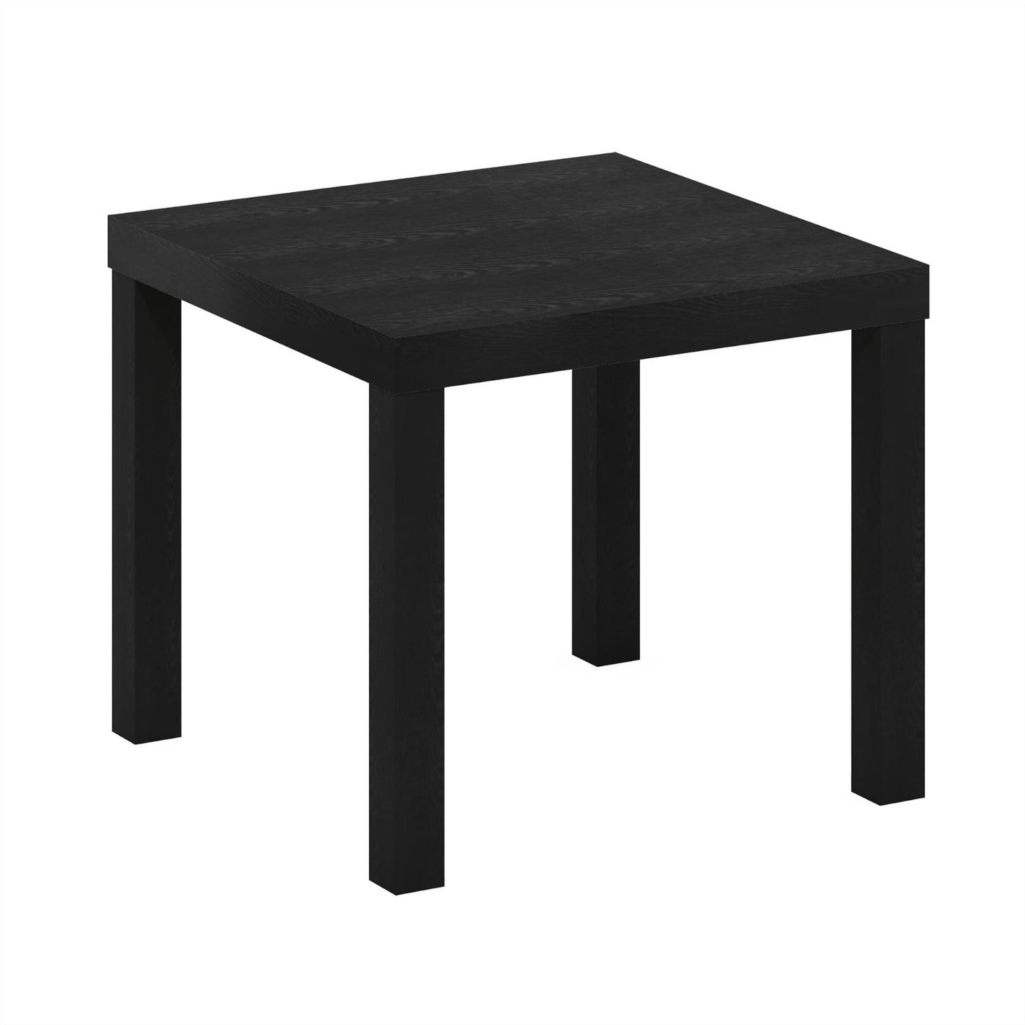 Square End Table - Classic Homey Design, Versatile Side Table, Black Finish, 1-P6