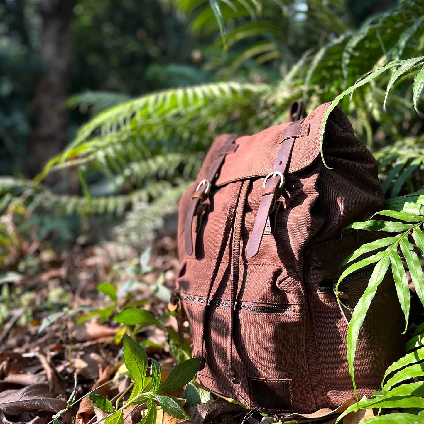 High Capacity Vintage Canvas Backpack for School, College, Hiking & Travel   Fit6