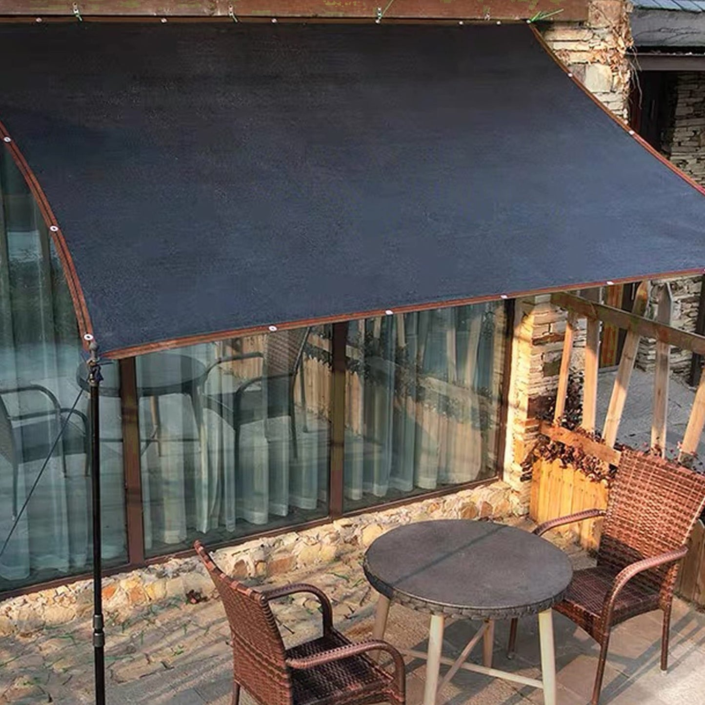 50% Black Shade Cloth 20x20 FT Durable Mesh Tarp with Grommets for Garden, Green4