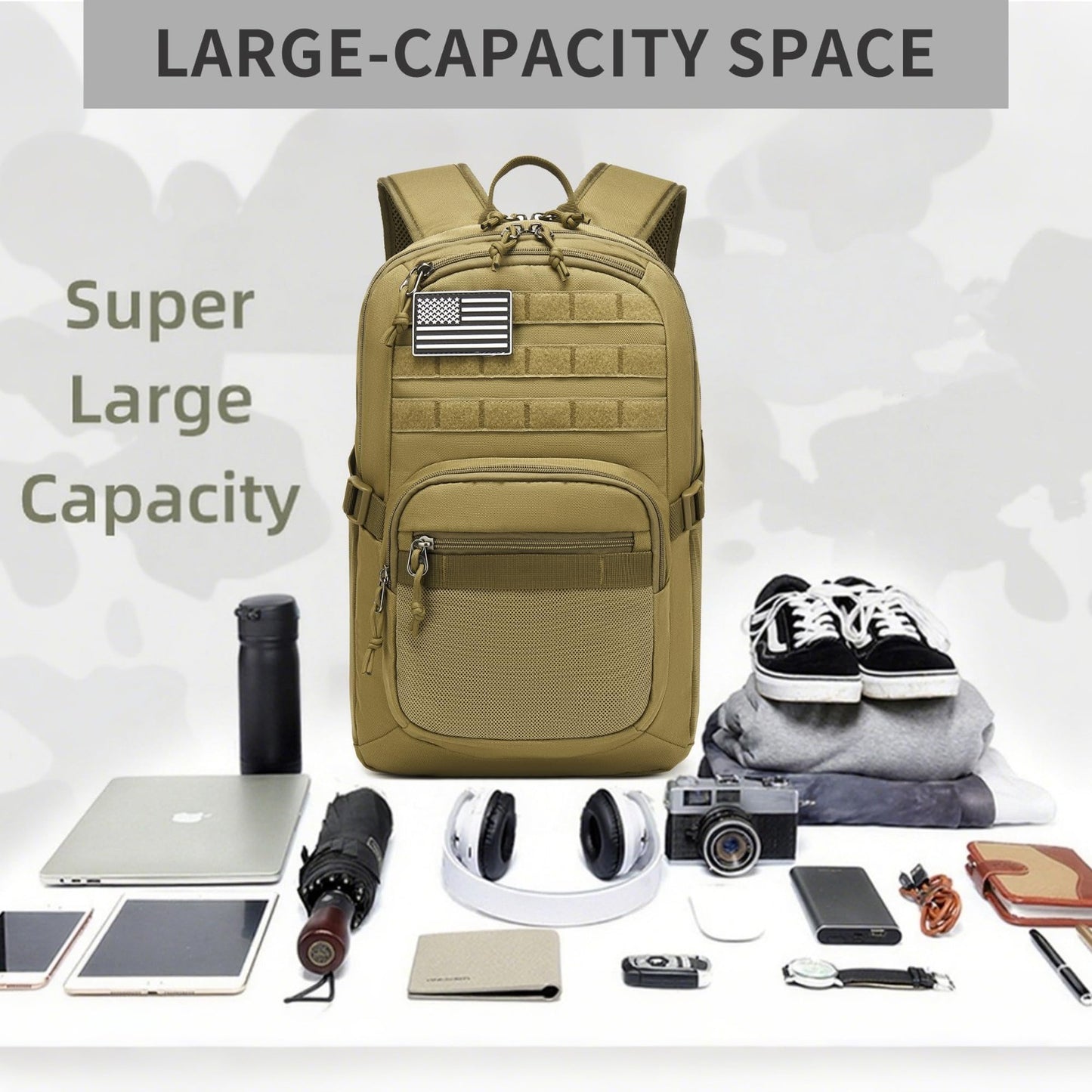 Tactical Military Backpack 40L, 3 Day Assault Pack with Molle System for Outdoor3