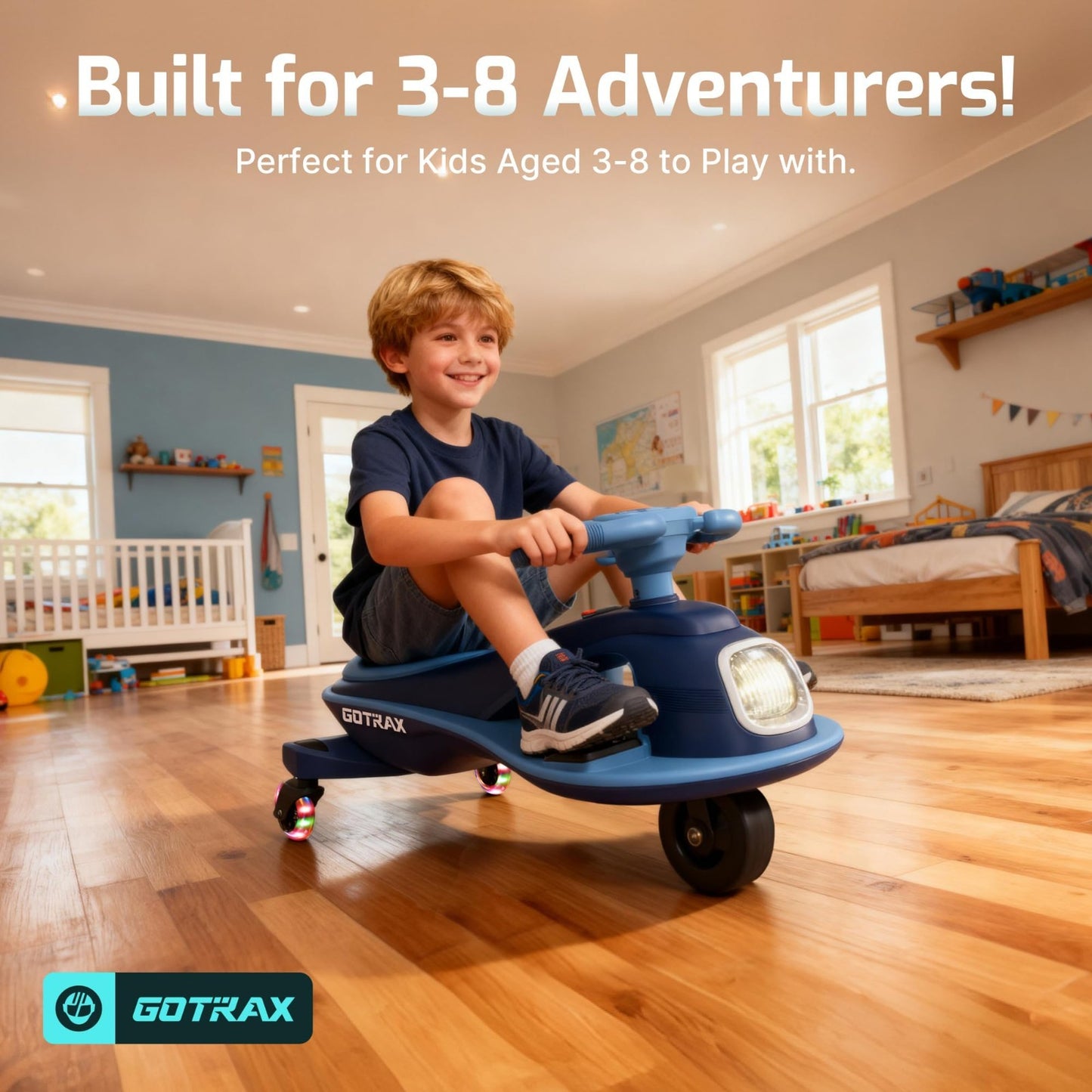 Electric Wiggle Car for Kids 3-8, 12V Battery, Bluetooth, 120 Min Ride Time3