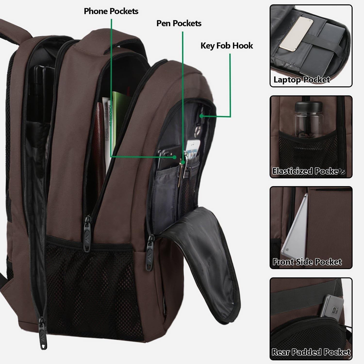 Extra Large 17.3" Laptop Backpack, TSA Friendly Travel Bag, Durable & Stylish2