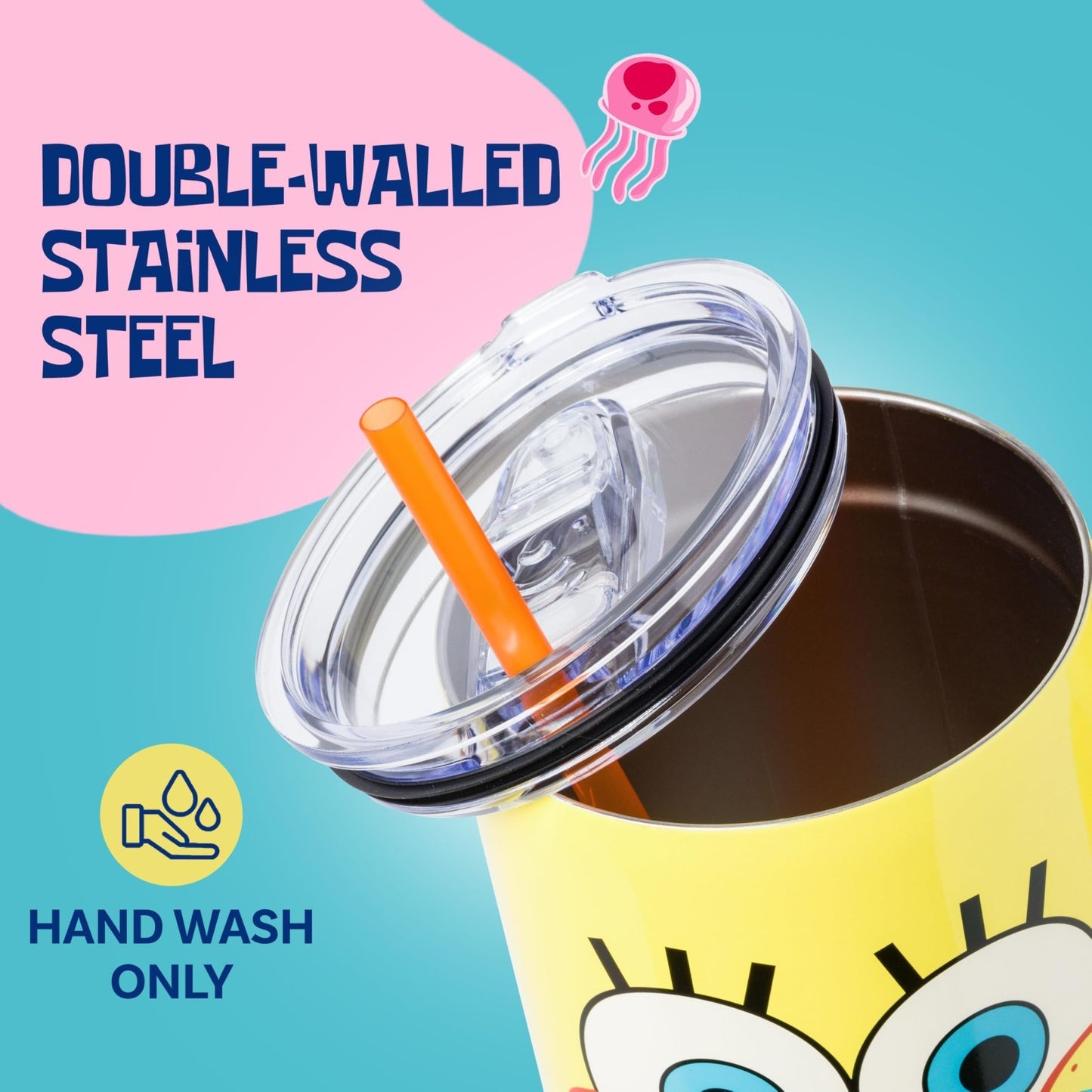 40oz Double Walled Stainless Steel Tumbler with Handle   Fits Standard Cup Holde4