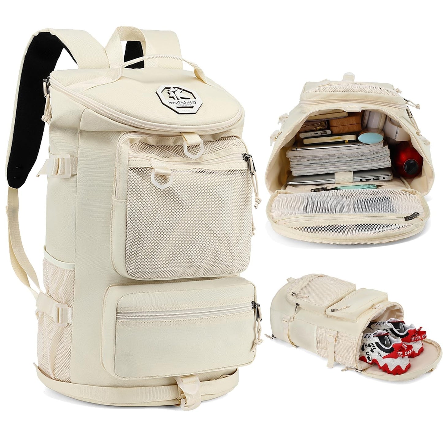 Waterproof Gym Duffel Backpack with Shoe Compartment, 4 Carry Methods, Sports &2