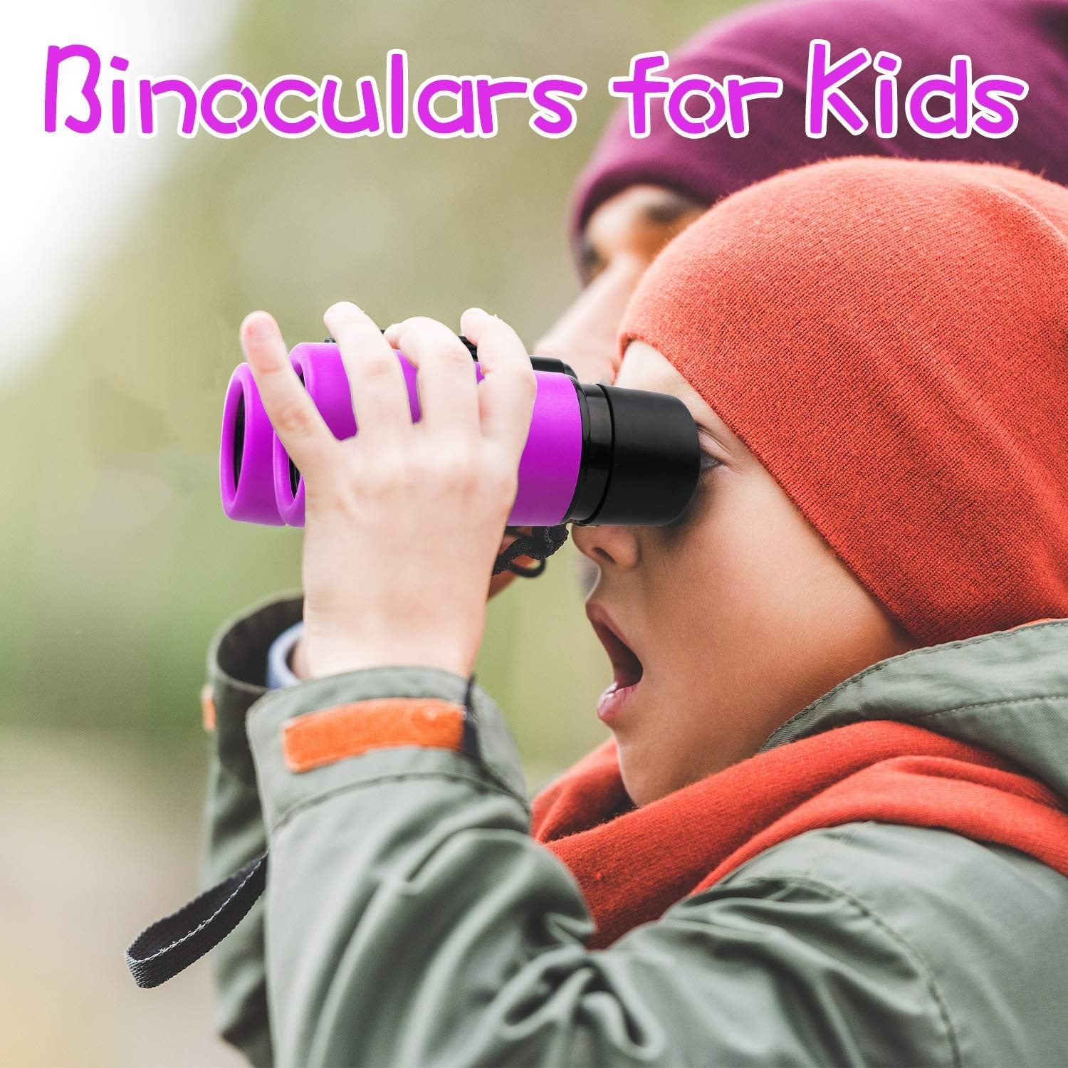Kids Shockproof Binoculars Set for Ages 3 12   Bird Watching, Hiking, Learning T3