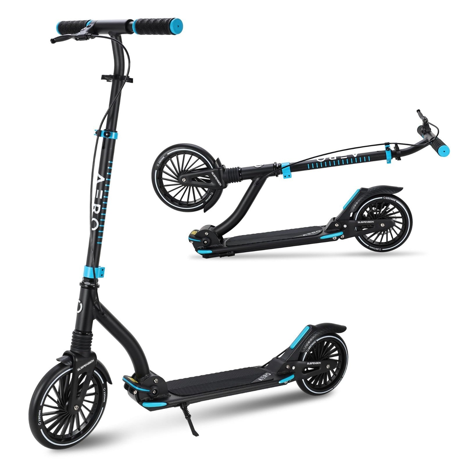 Big Wheel Kick Scooter for Kids, Teens & Adults - Adjustable Height, Smooth Ride1