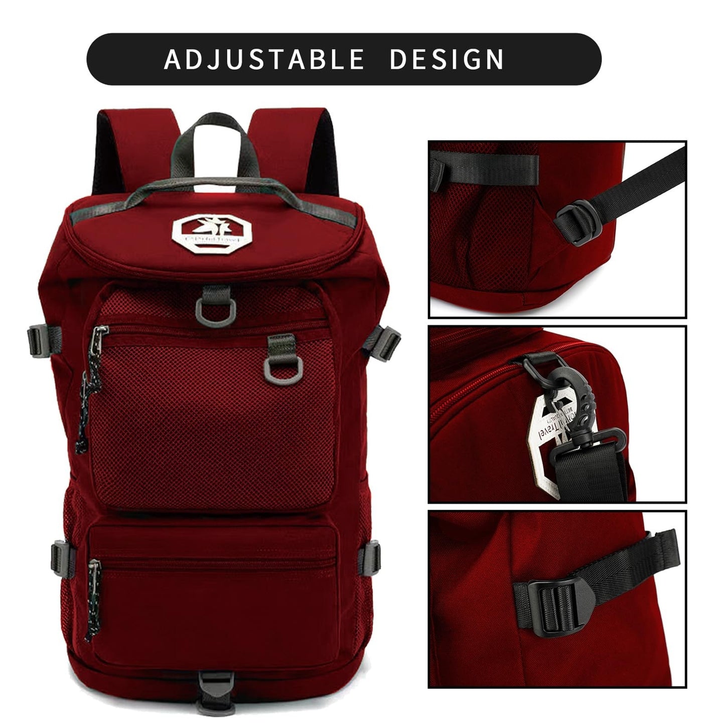 Waterproof Gym Duffel Backpack with Shoe Compartment, 4 Carry Methods, Sports &4