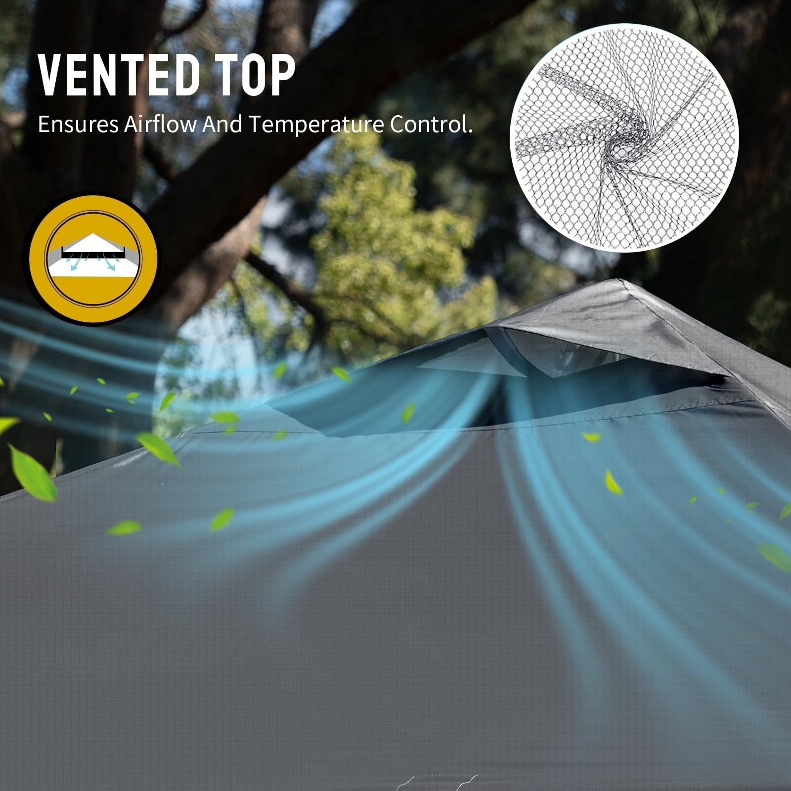 12x12 Pop Up Canopy Tent   Easy Setup, Gray Outdoor Sun Shade for Events, Campin5