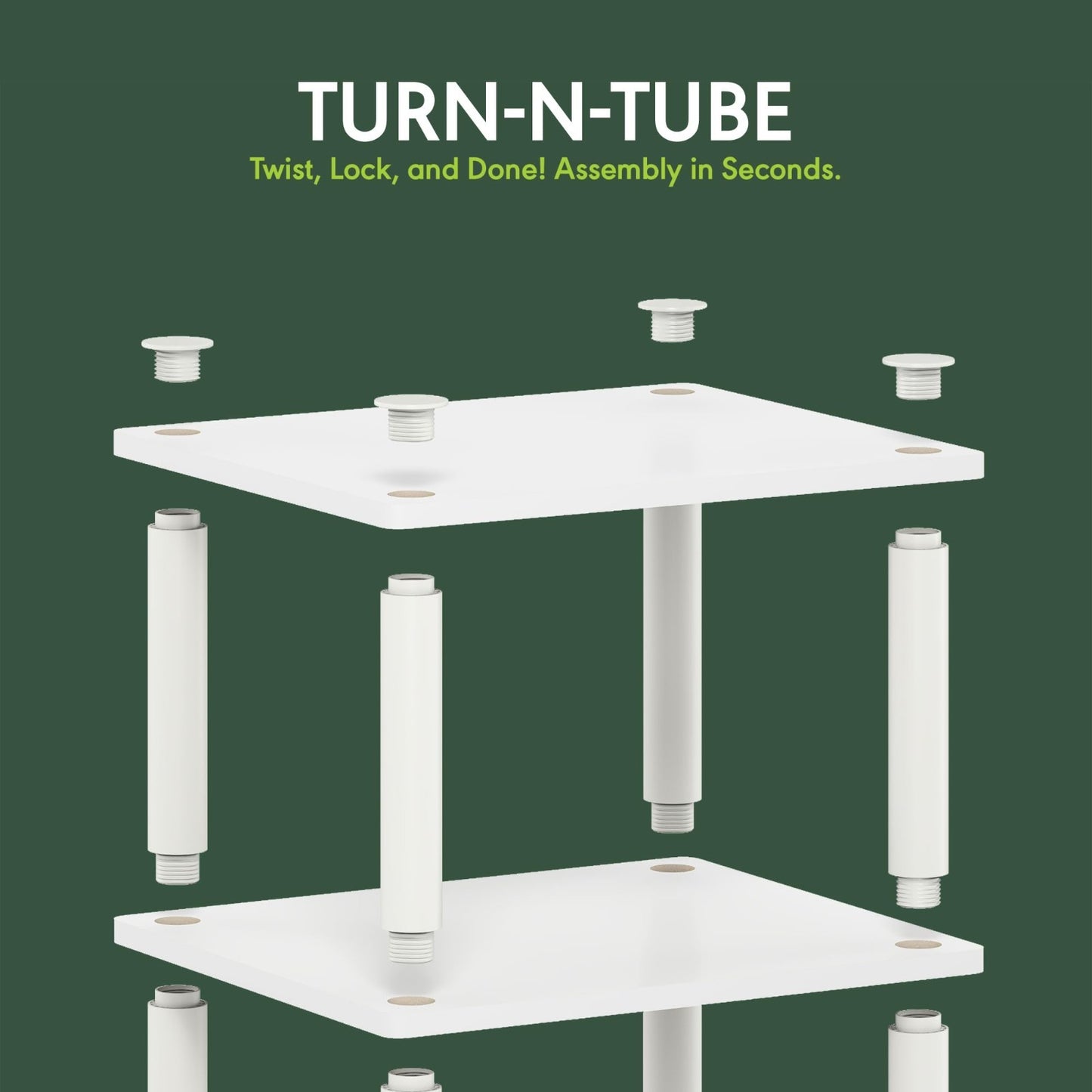 3-Tier Open Storage Nightstand, Modern White Design, Easy Assembly, Versatile Us7