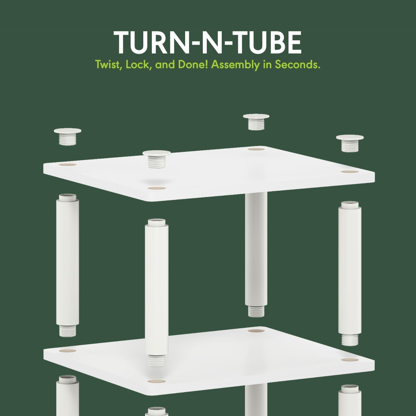 3-Tier Open Storage Nightstand, Modern White Design, Easy Assembly, Versatile Us7