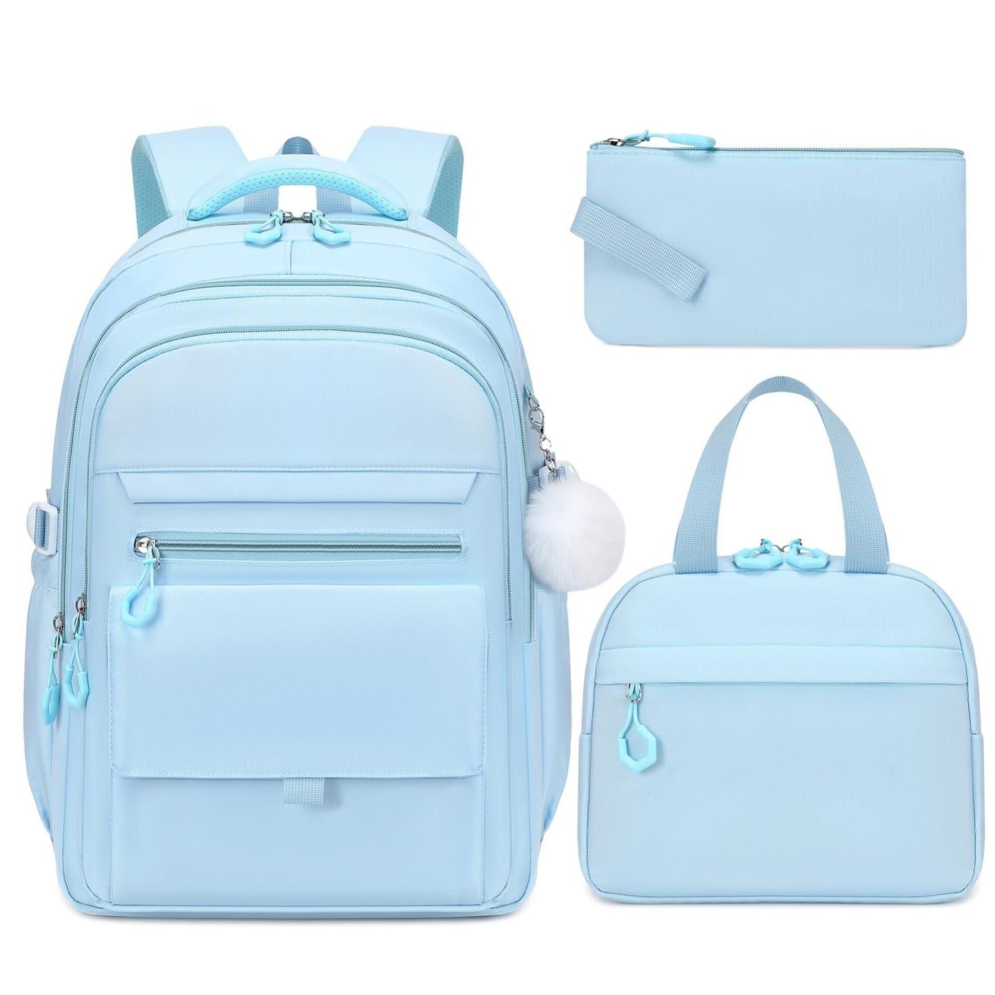 Stylish Girls Backpack Set with Lunch Box & Pencil Case   Perfect for School!1