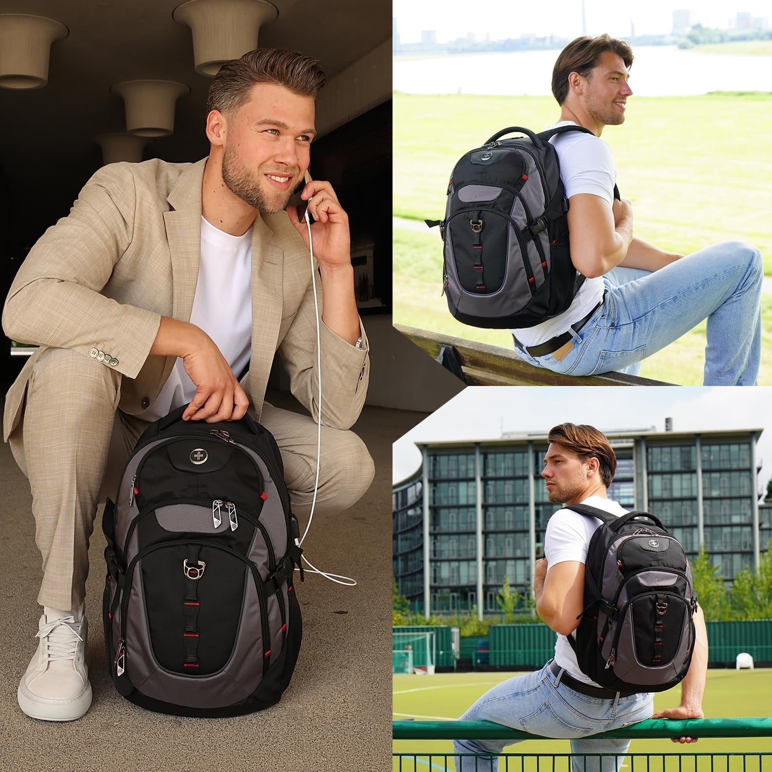 Travel Laptop Backpack with USB Charging Port, Fits 15.6" Computer, 31L Bookbag5