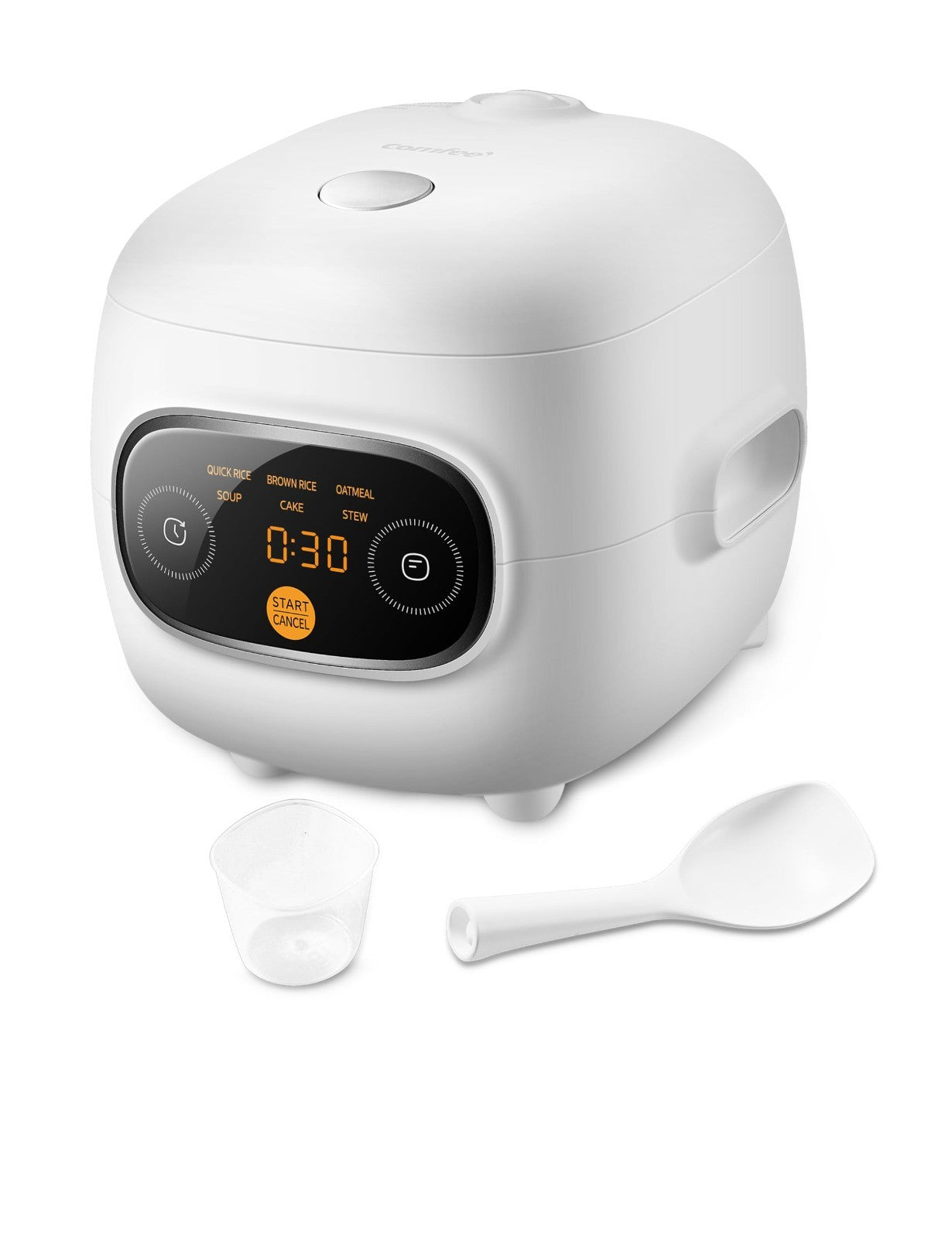 Compact Mini Rice Cooker - 4 Cups Cooked, Non-Stick, Portable with Delay Timer &1