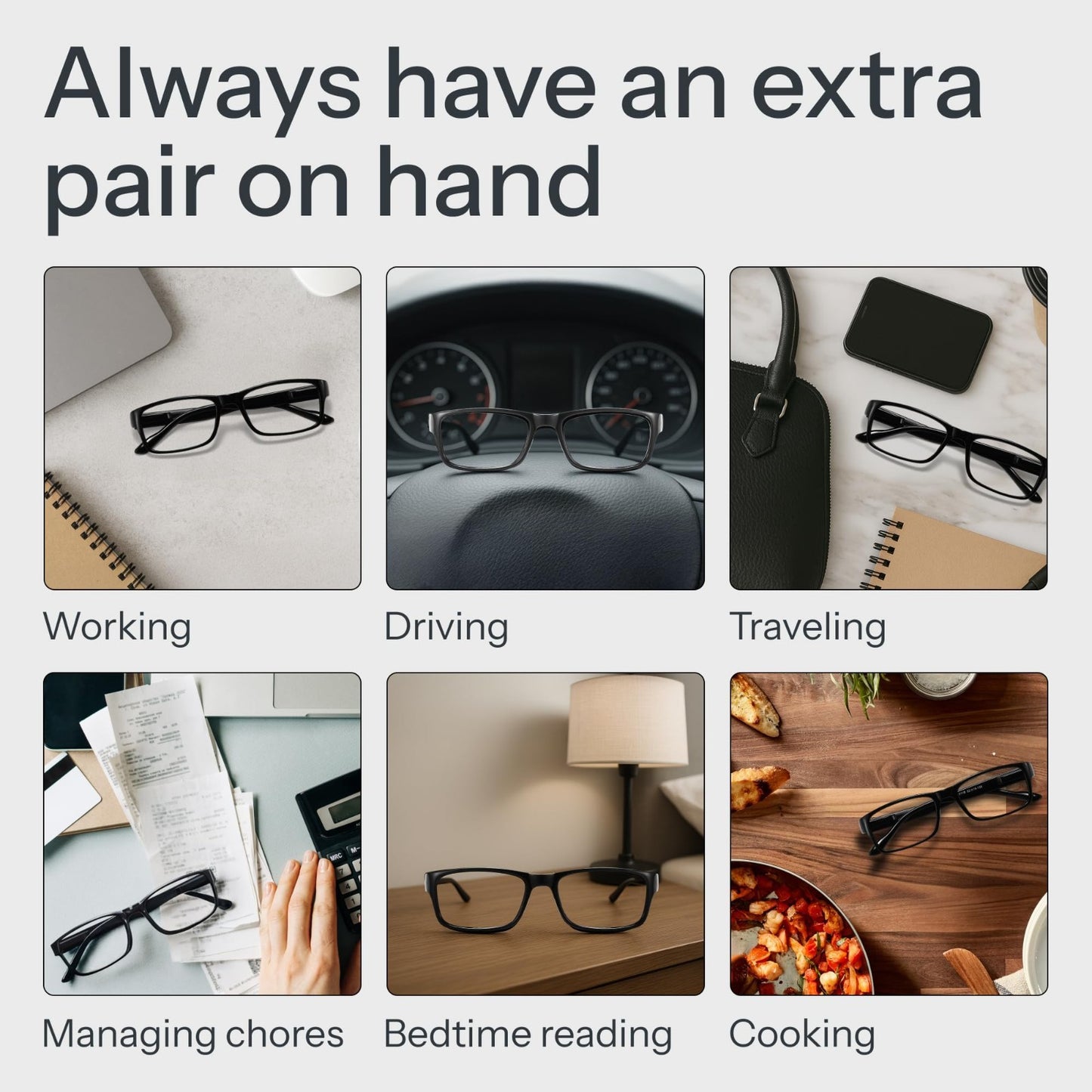 2.5x Professional Reading Glasses - Blue Light Blocking Computer Readers - Value7