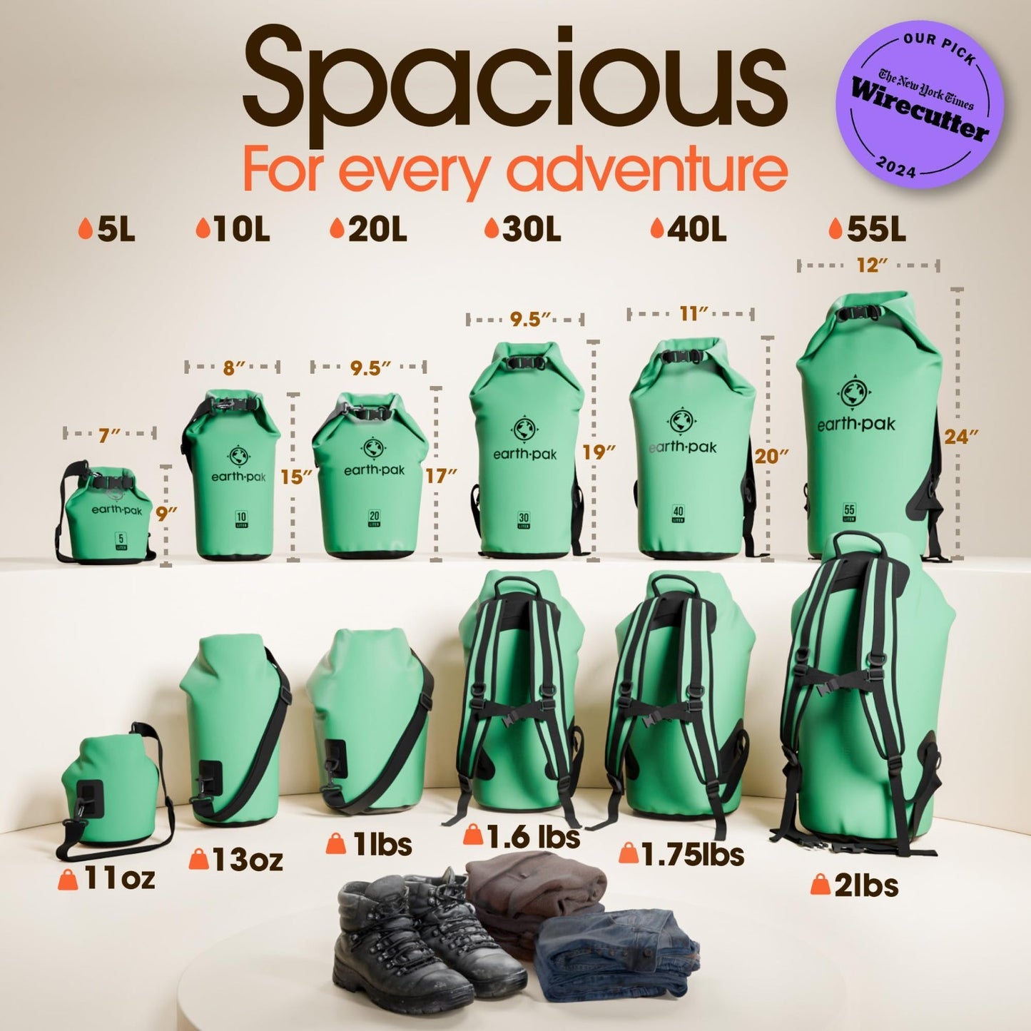 Waterproof Dry Bag Backpack   Roll Top Sack for Kayaking & Outdoor Gear with Pho2