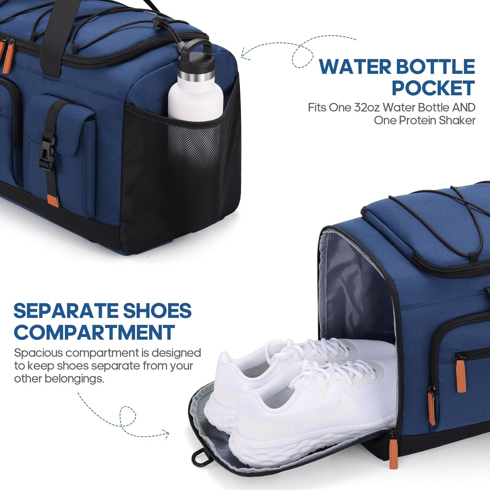 Versatile 3-in-1 Gym Bag with Shoe & Laptop Compartment, Anti-Theft Duffel Backp4