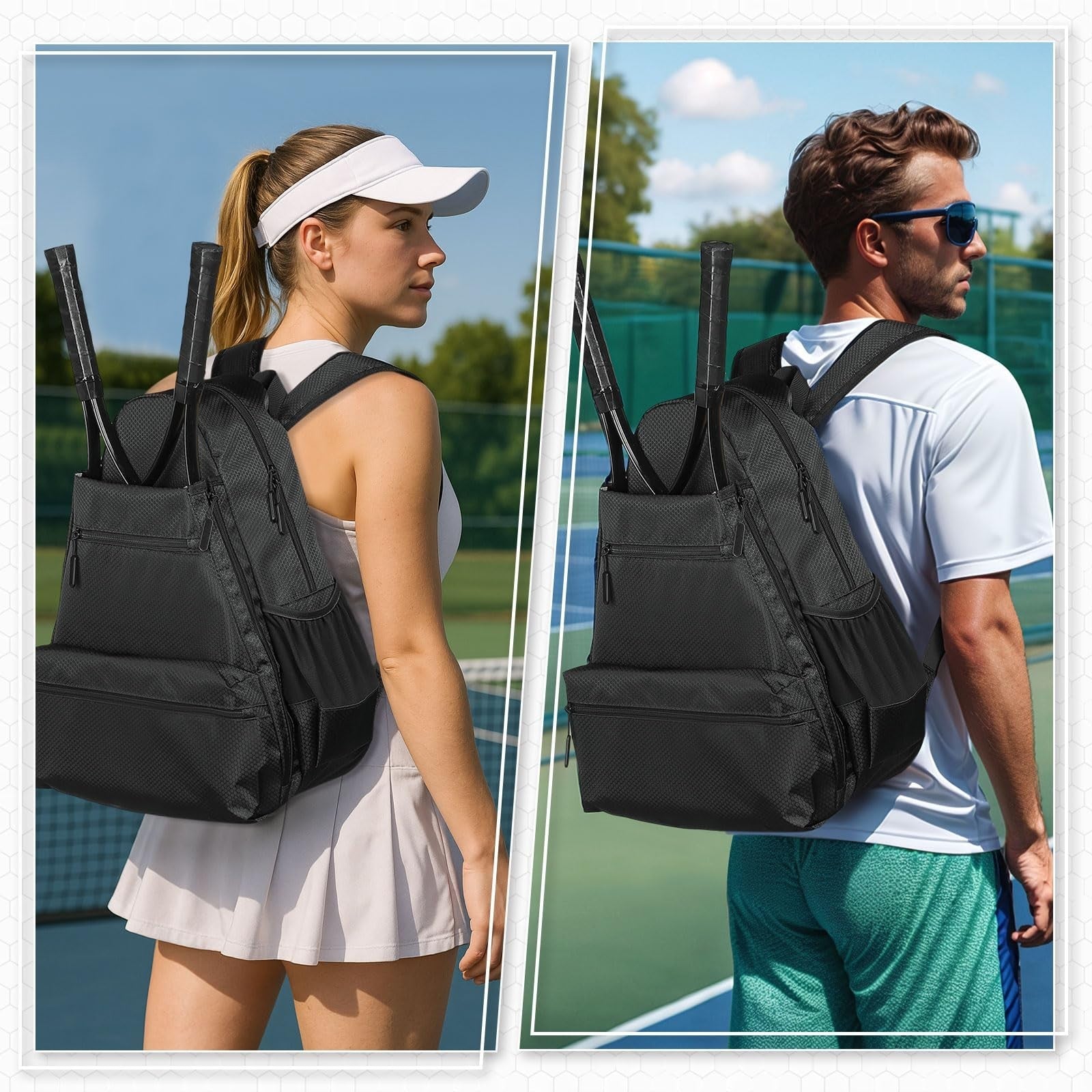Optimized eBay Title:  Waterproof Tennis Backpack with Shoe Compartment, Wet/Dr5