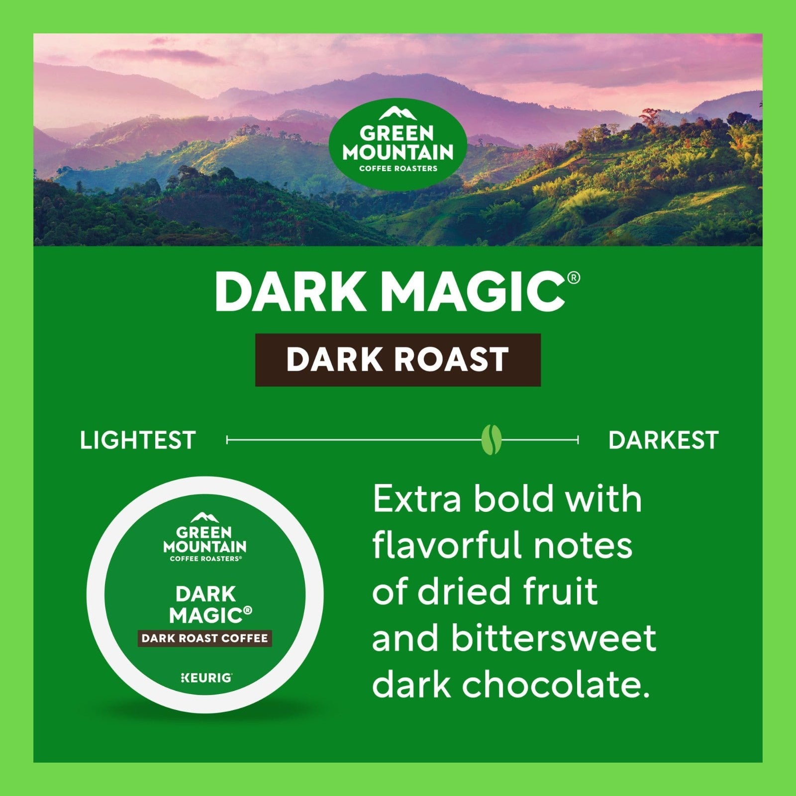 Dark Magic Dark Roast Coffee Pods, 96 Count, Single Serve K Cup for Keurig6