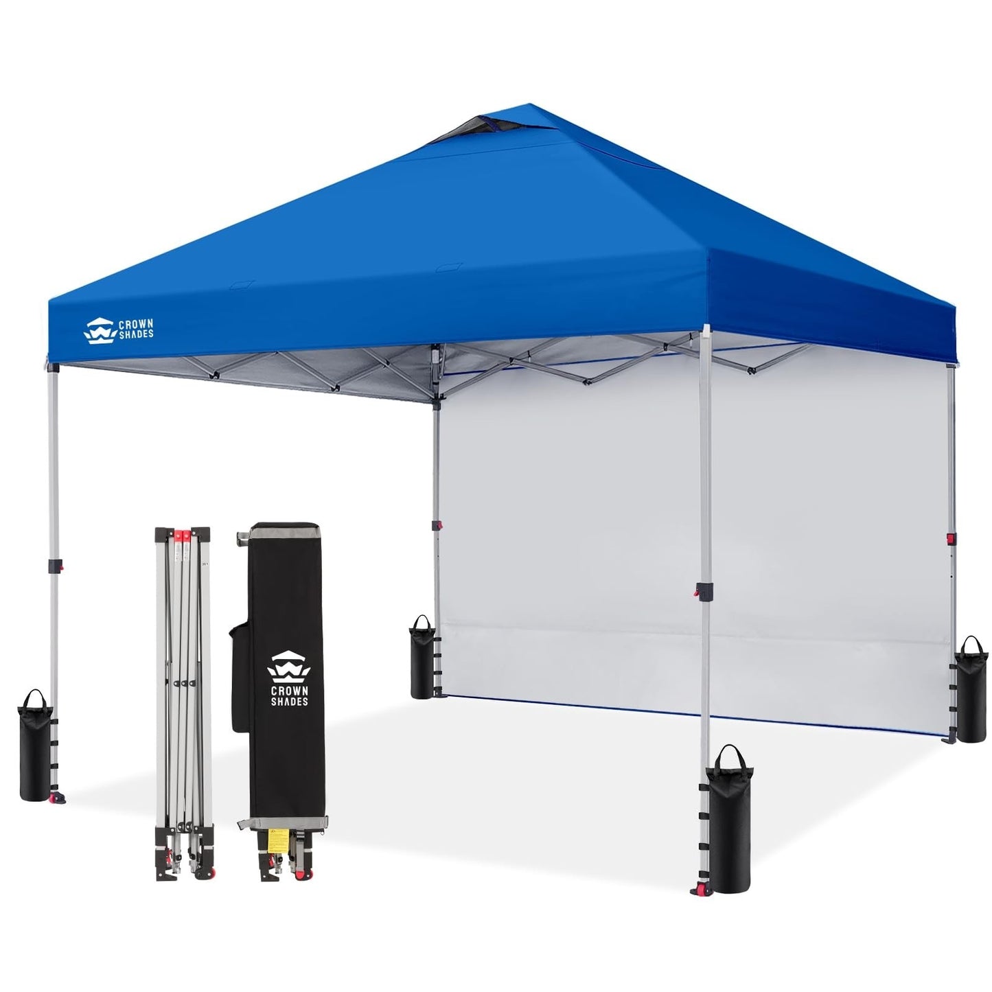 10x10 Pop Up Canopy Tent with Side Wall, Easy Setup Outdoor Shelter, Beach Gazeb1