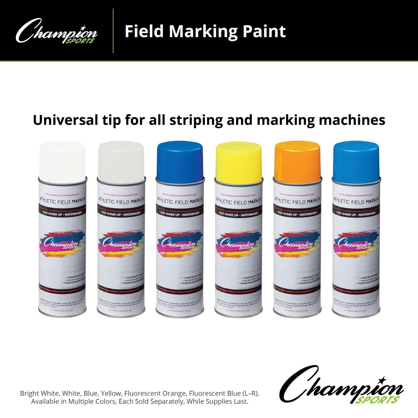 Field Marking Paint Case of 12 - White 20 oz Spray for Sports & Events4