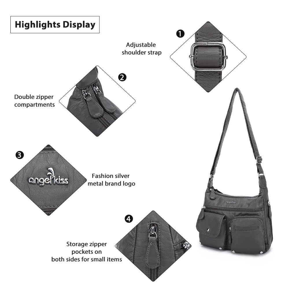 Stylish Crossbody Bags for Women   Medium Faux Leather Shoulder Handbags & Purse5