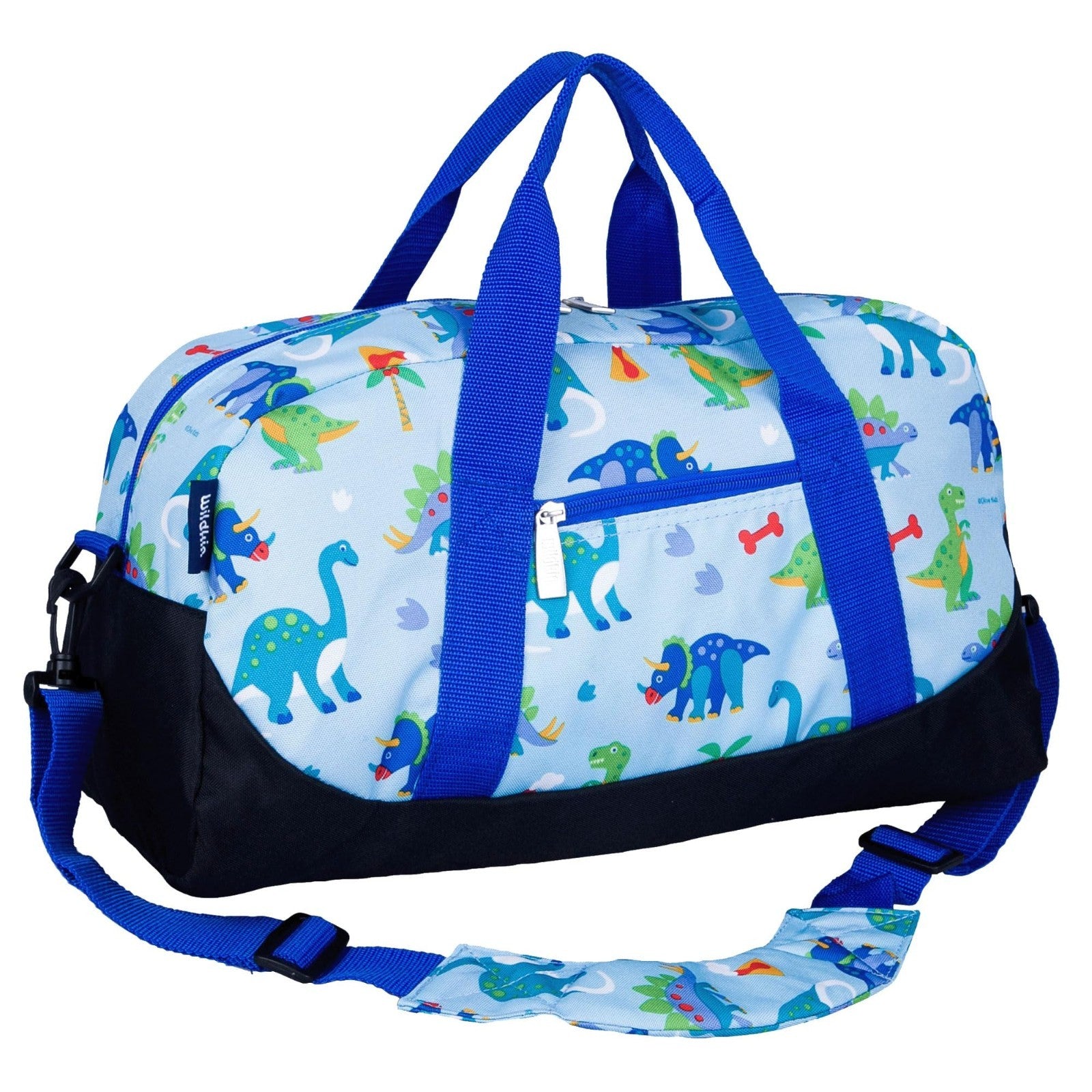 Kids Overnighter Duffel Bag - Carry-On Size for School & Sleepovers - Dinosaur D1