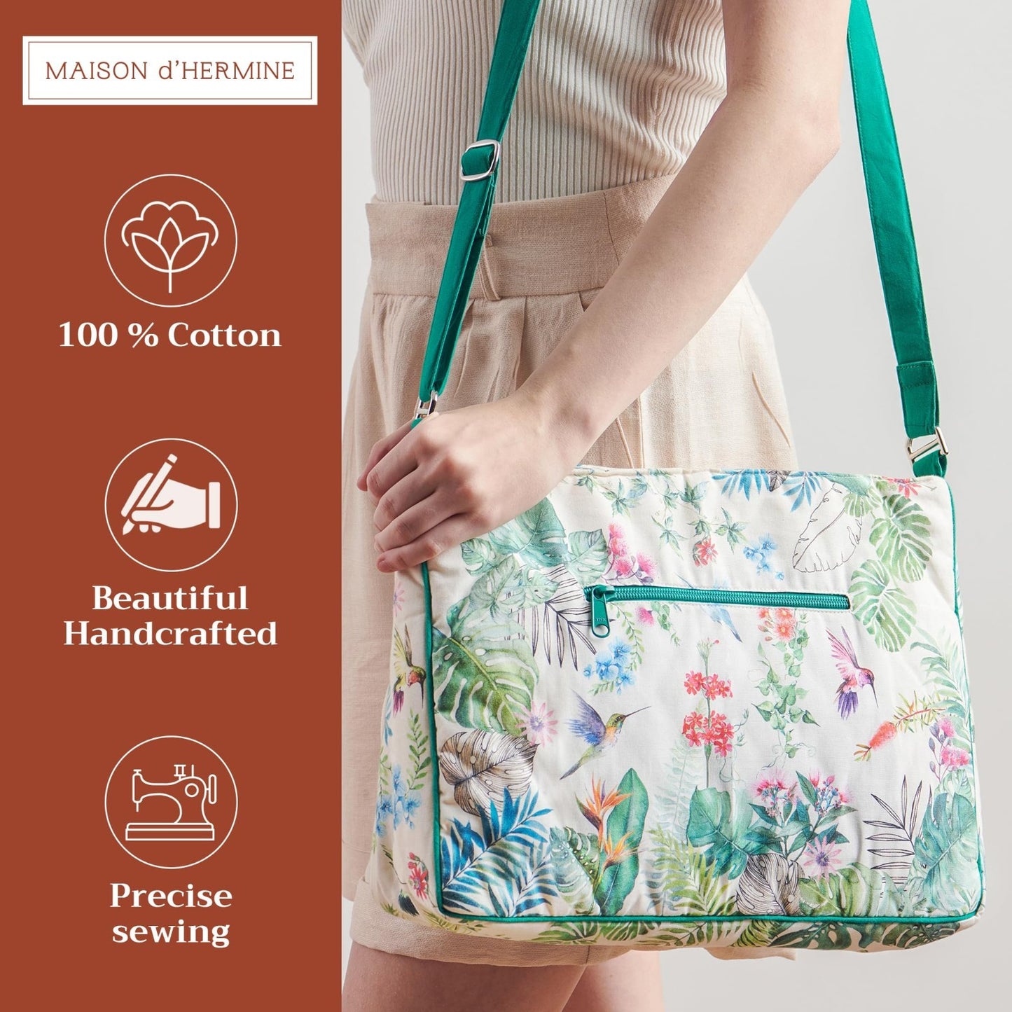 Stylish Cotton Shoulder Bag for Women   Versatile Handbag, Perfect for Everyday3