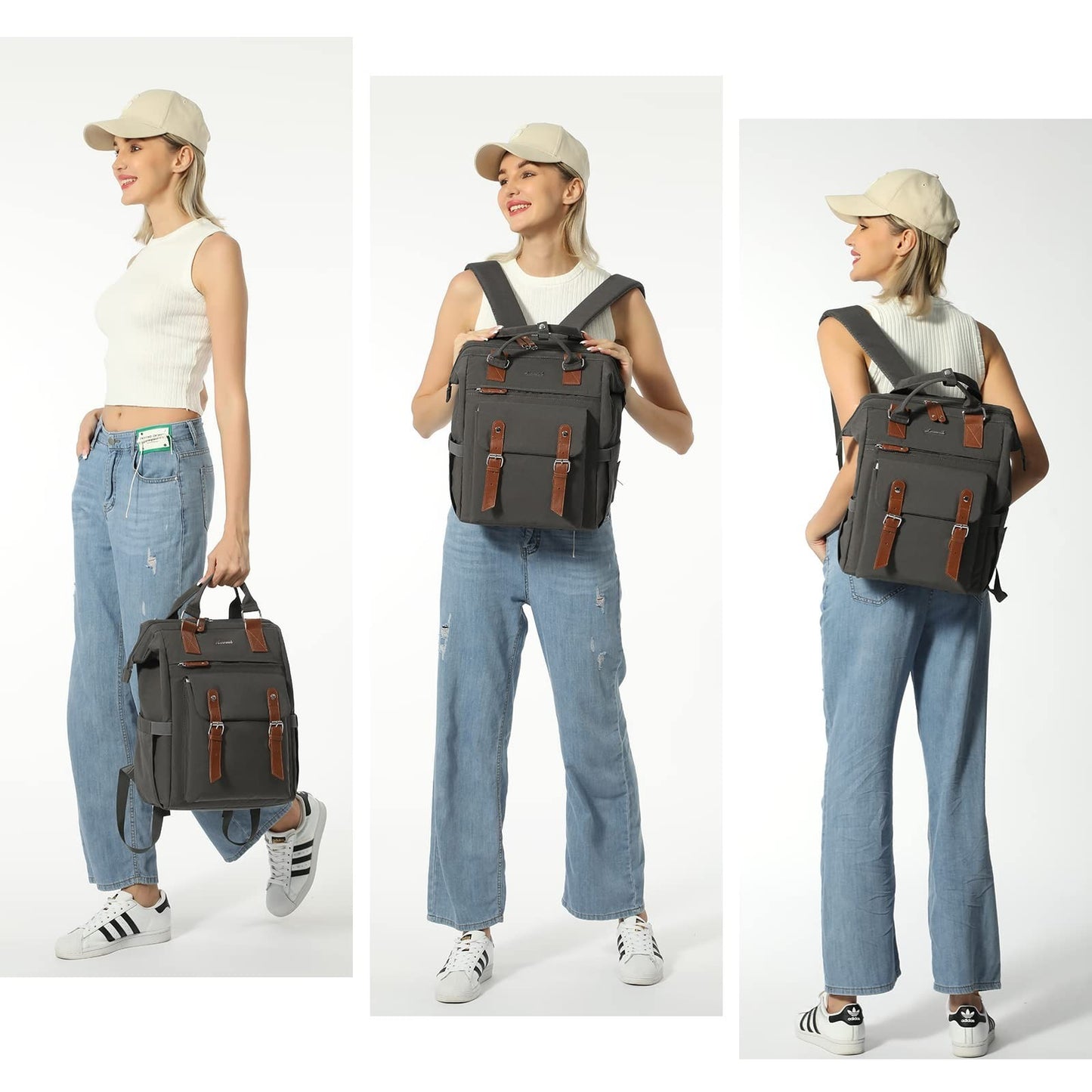 Stylish 15.6" Laptop Backpack for Women   Work, Travel, College, Commuter Bag, D2