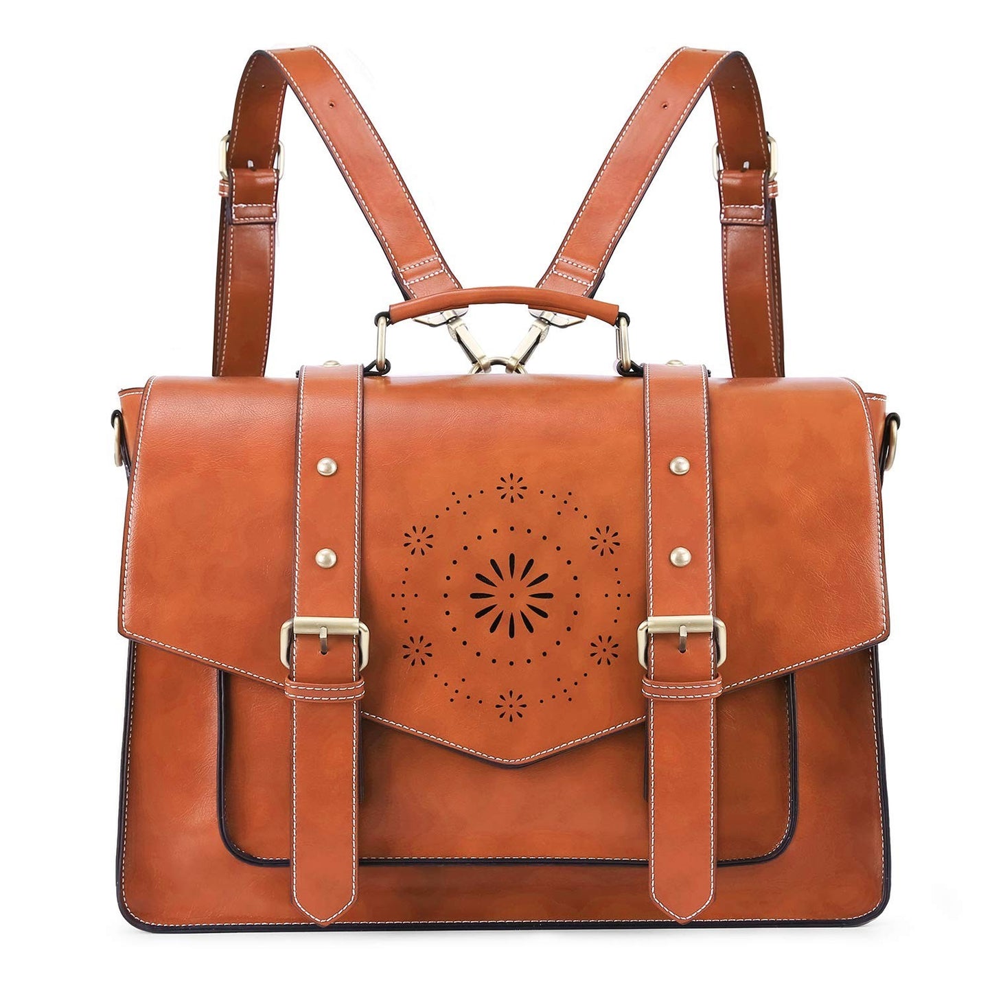 Stylish Vegan Leather Laptop Backpack & Briefcase for Women - Fits 15.6" Laptops1