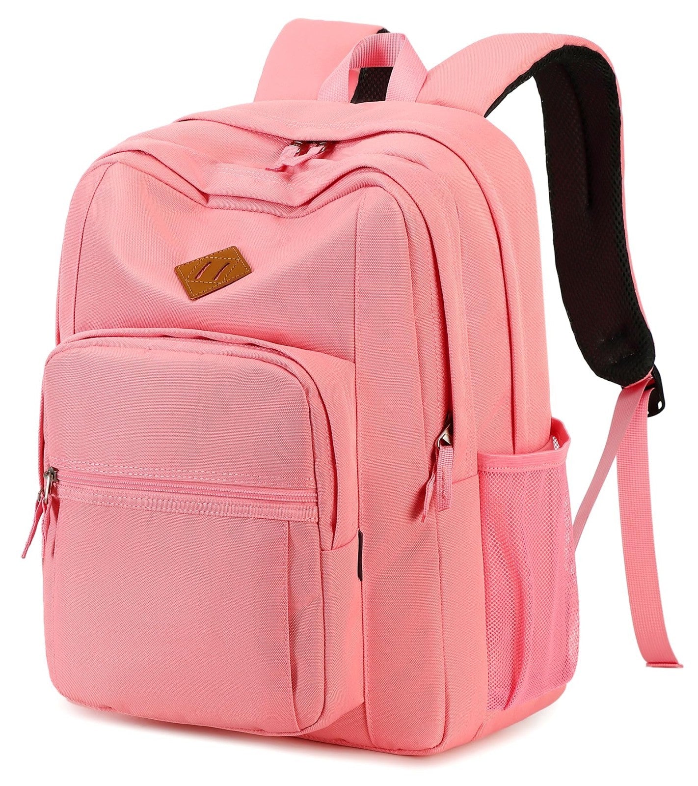 Solid Color Backpack for Girls & Women   Water Resistant School Bag, Peach Pink0