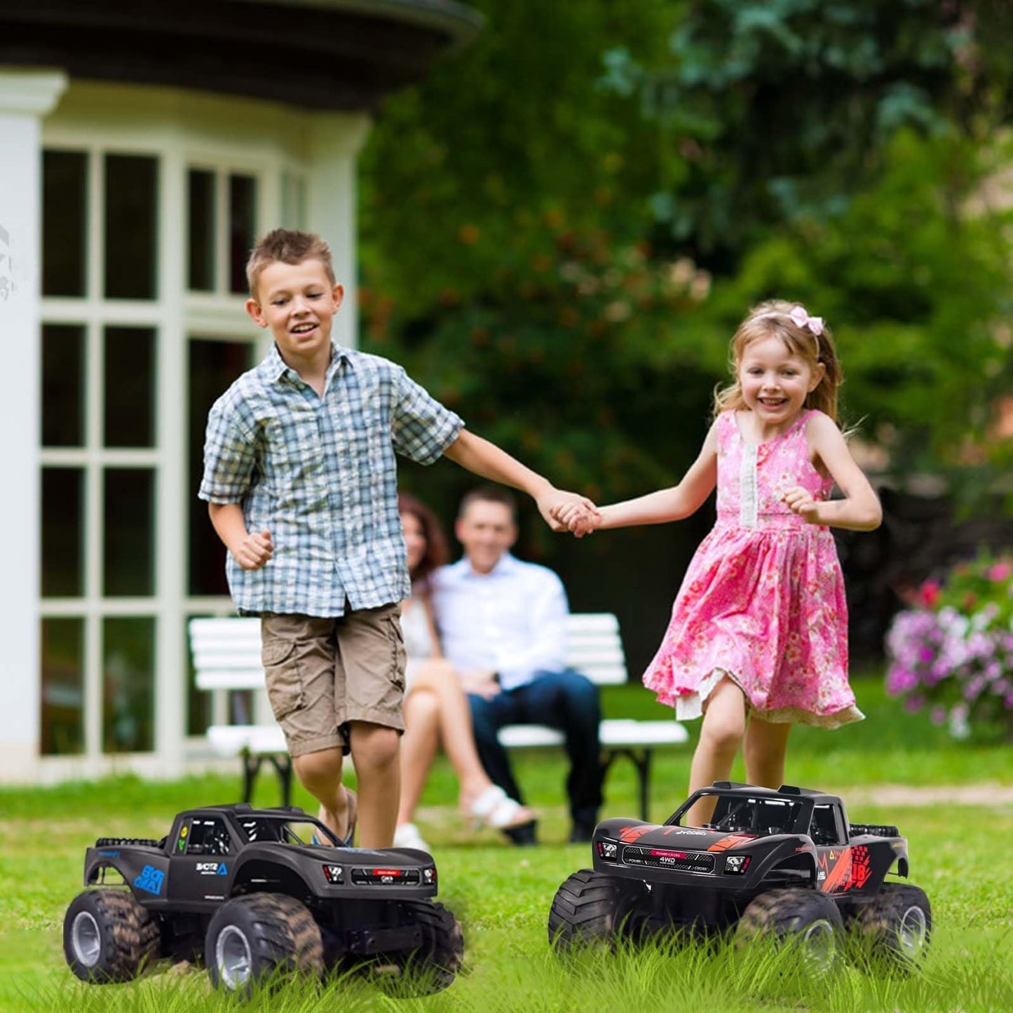 Amphibious Remote Control Car - Fully Submersible 4WD Monster Truck for Kids, 605